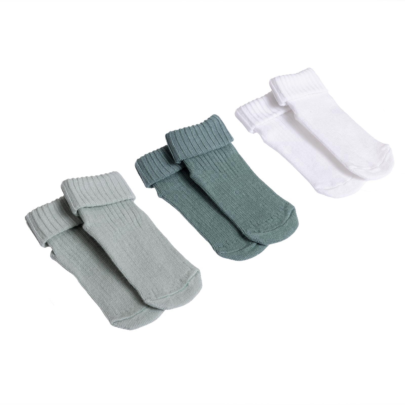 Erkek 3lü Kıvrık Çorap Erkek Bebek