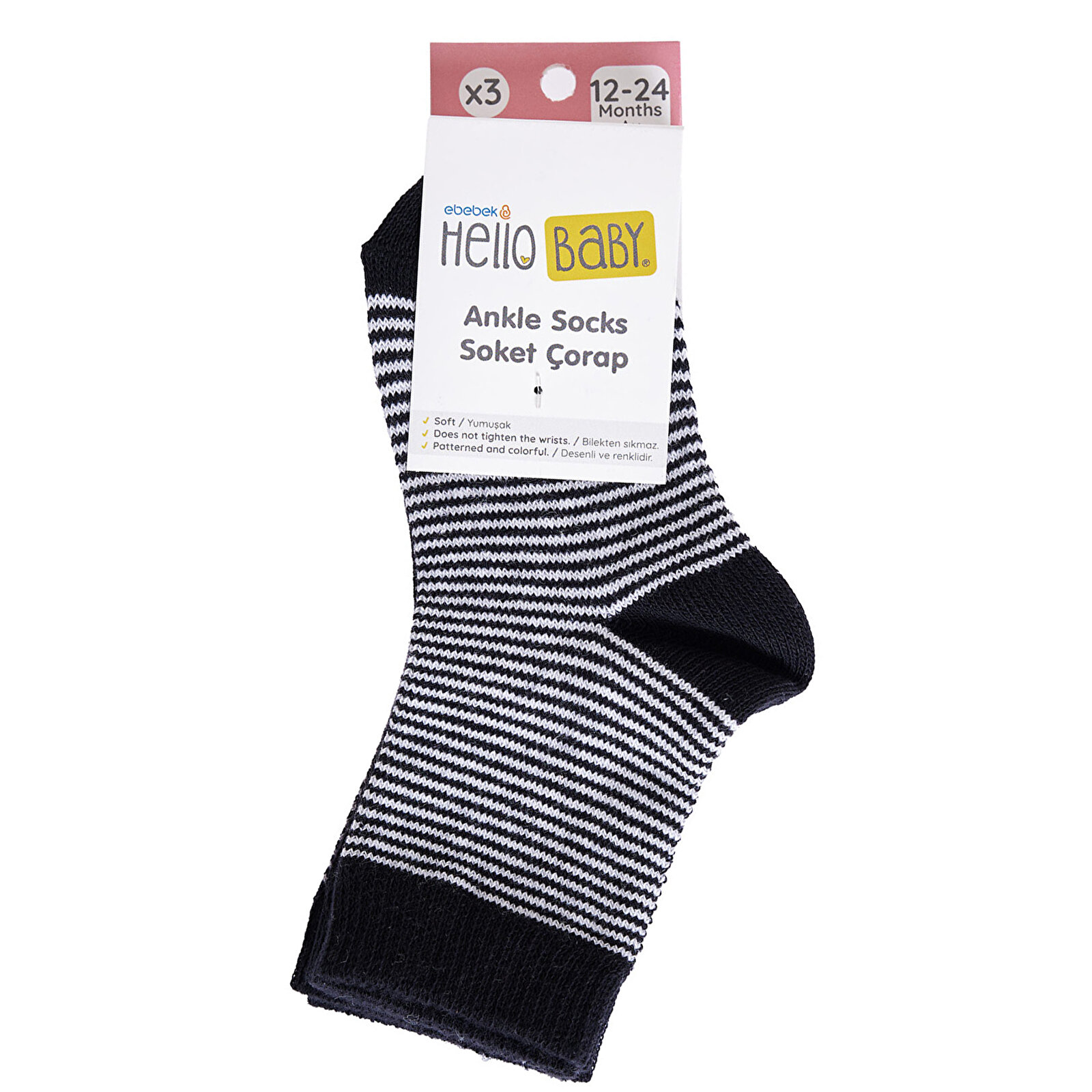 Erkek 3lü Soket Çorap Erkek Bebek