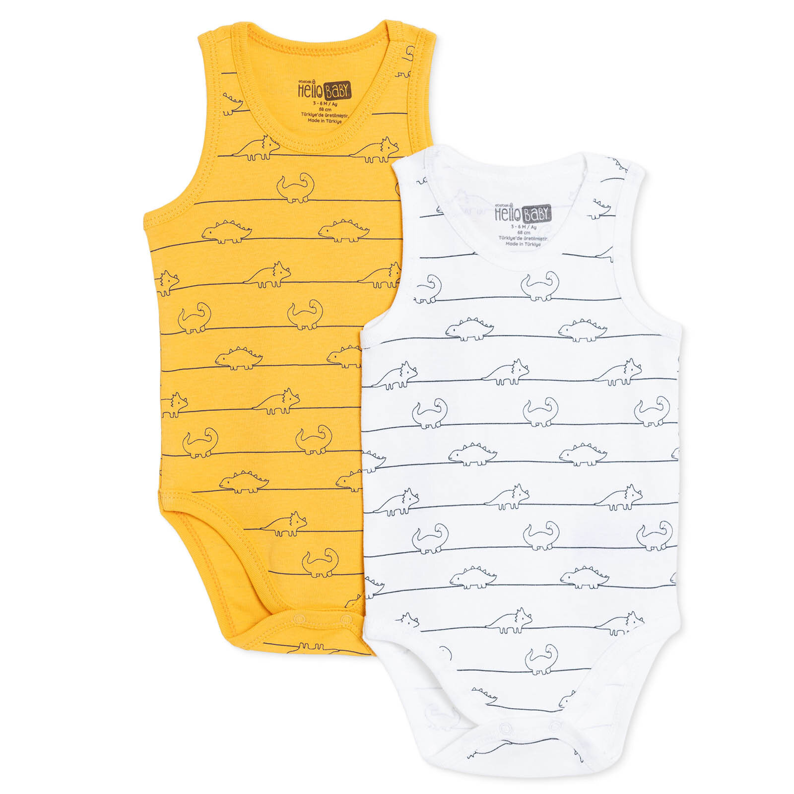 Erkek Bebek 2li Atlet Body Bisiklet Yaka Atlet Kol Erkek Bebek 2li Atlet Body Bisiklet Yaka Atlet Kol