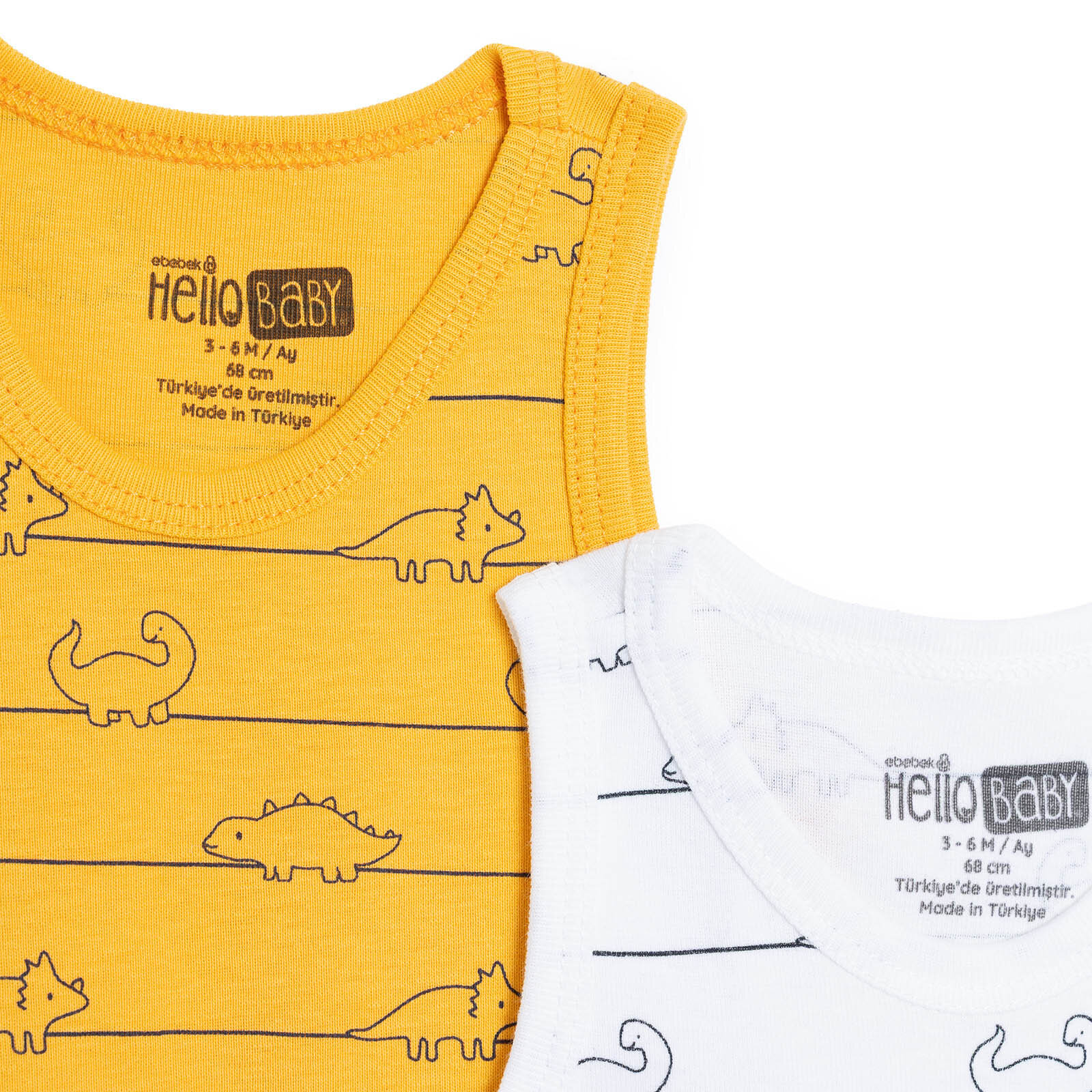 Erkek Bebek 2li Atlet Body Bisiklet Yaka Atlet Kol Erkek Bebek 2li Atlet Body Bisiklet Yaka Atlet Kol