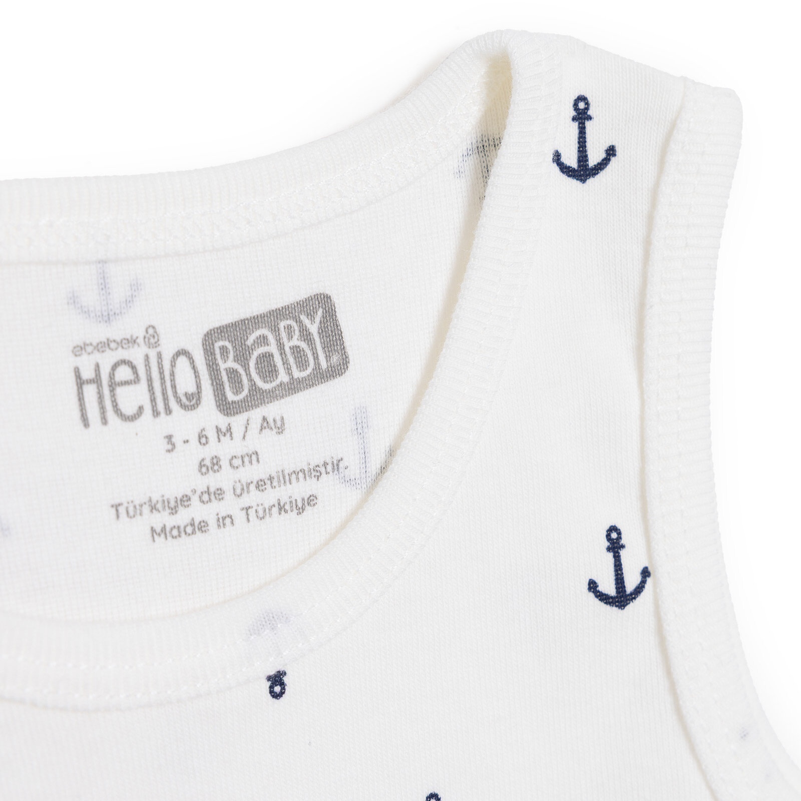 Erkek Bebek 2li Atlet Body Bisiklet Yaka Atlet Kol