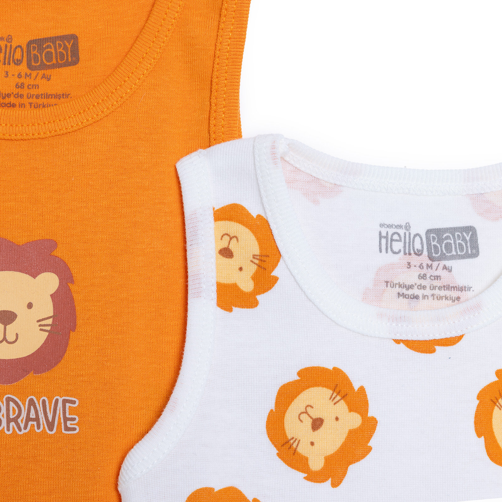 Erkek Bebek 2li Atlet Body Bisiklet Yaka Atlet Kol Erkek Bebek 2li Atlet Body Bisiklet Yaka Atlet Kol