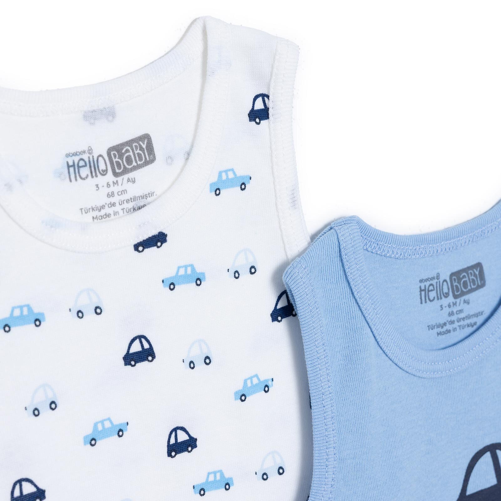 Erkek Bebek 2li Atlet Body Bisiklet Yaka Atlet Kol Erkek Bebek 2li Atlet Body Bisiklet Yaka Atlet Kol