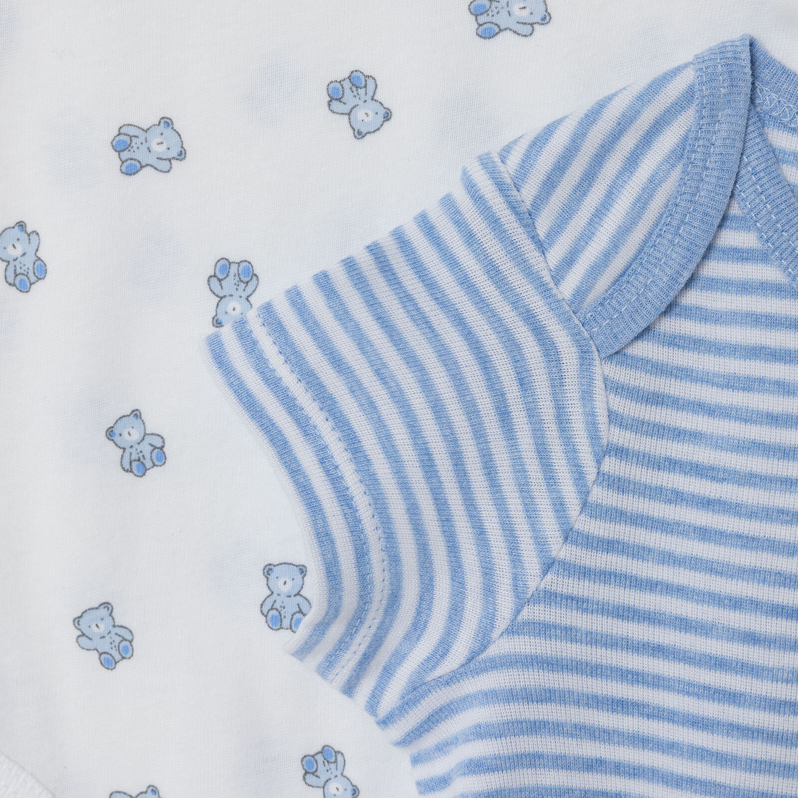 Erkek Bebek 2li Kısa Kol Body Ribana Zarf Yaka Kısa Kol