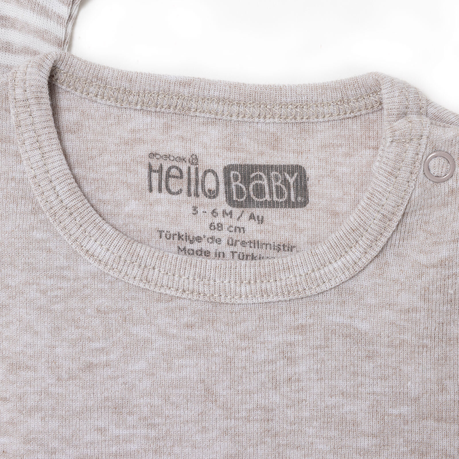 Erkek Bebek 2li Kısa Kol Body Ribana Zarf Yaka Kısa Kol