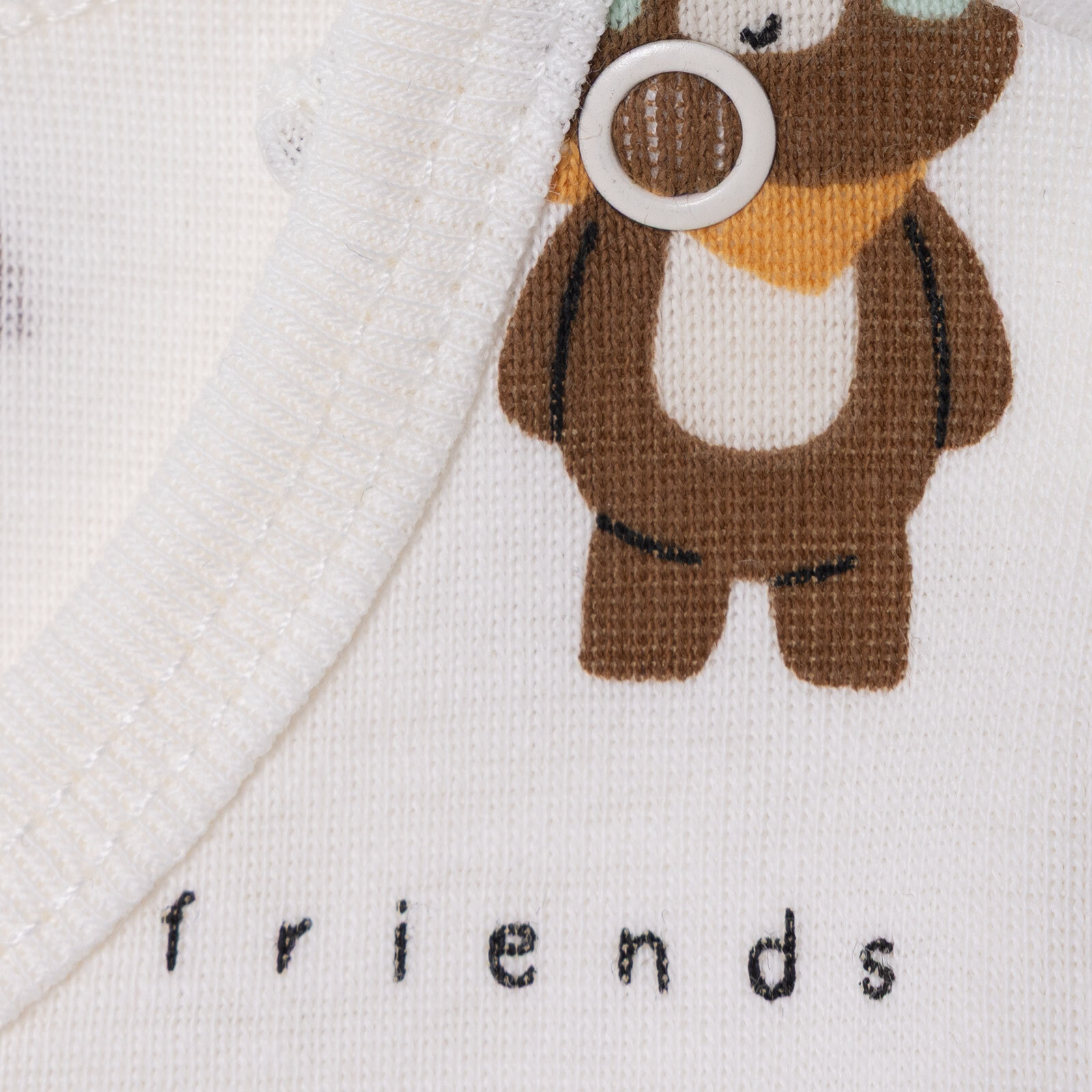 Erkek Bebek 2li Uzun Kol Body Çıtçıtlı Yaka Ribana Paça Uzun Kol