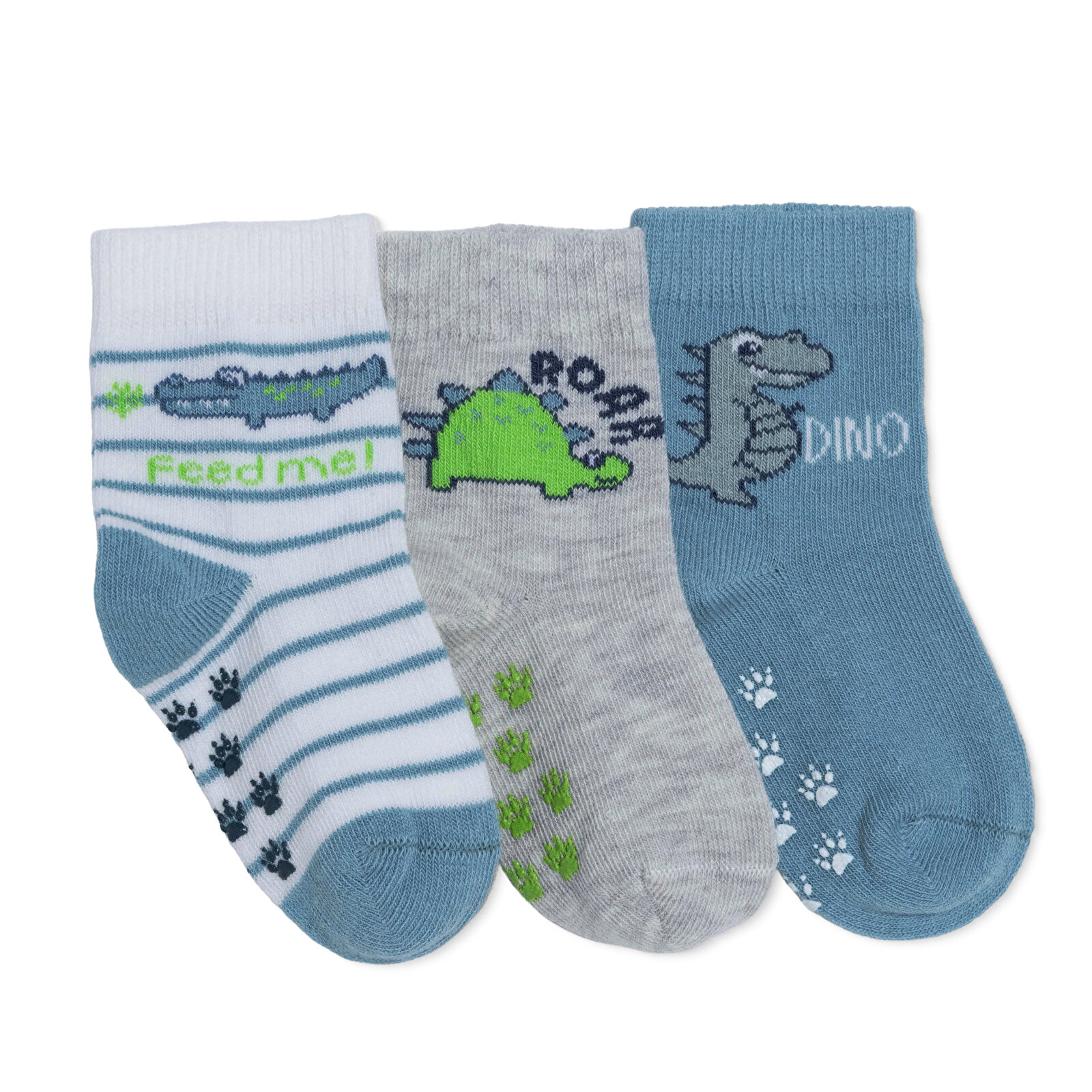 Erkek Bebek 3lü Kaydırmaz Çorap