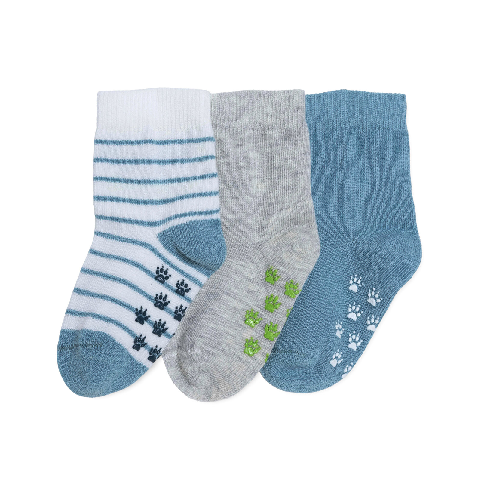 Erkek Bebek 3lü Kaydırmaz Çorap