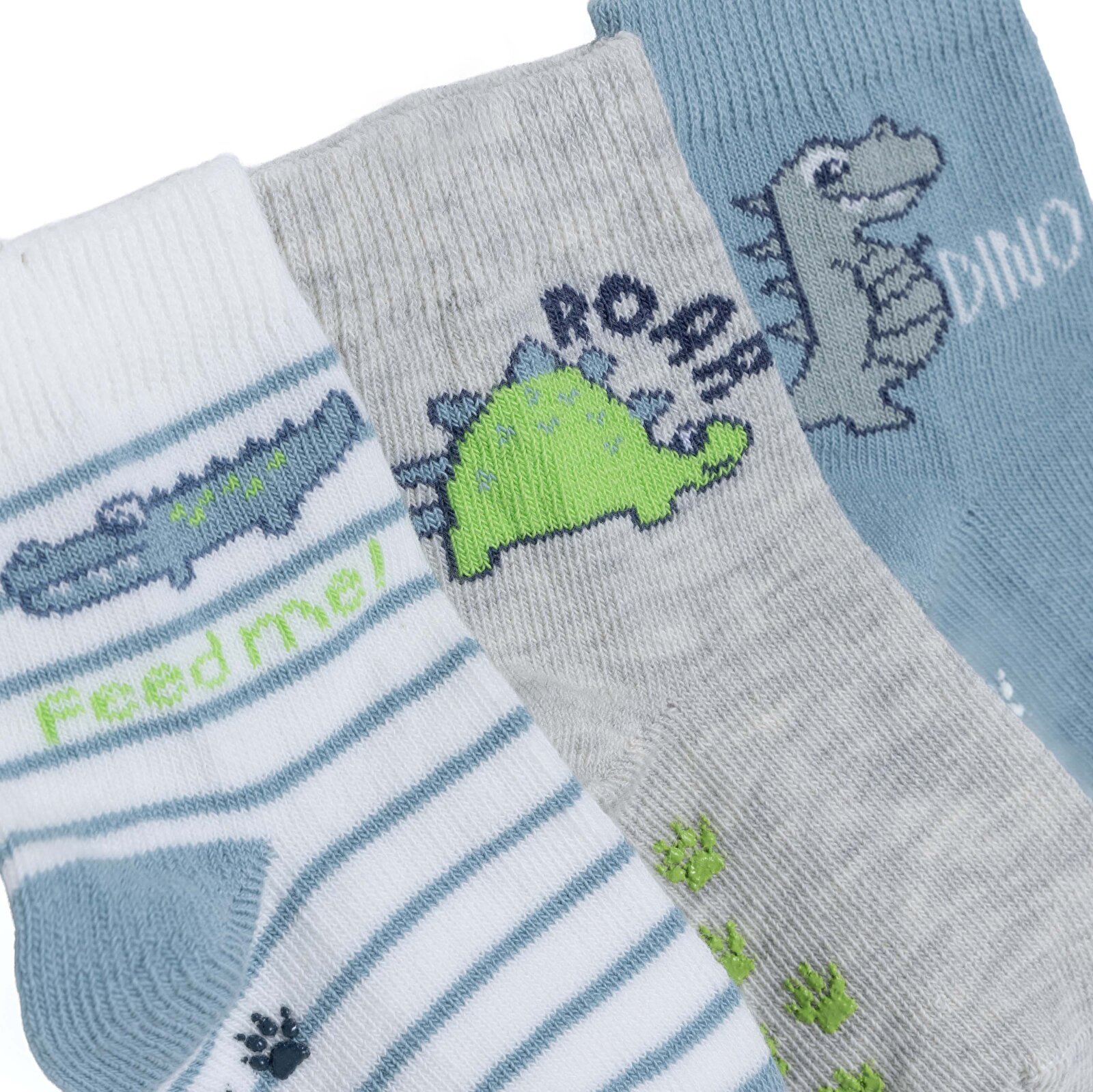 Erkek Bebek 3lü Kaydırmaz Çorap