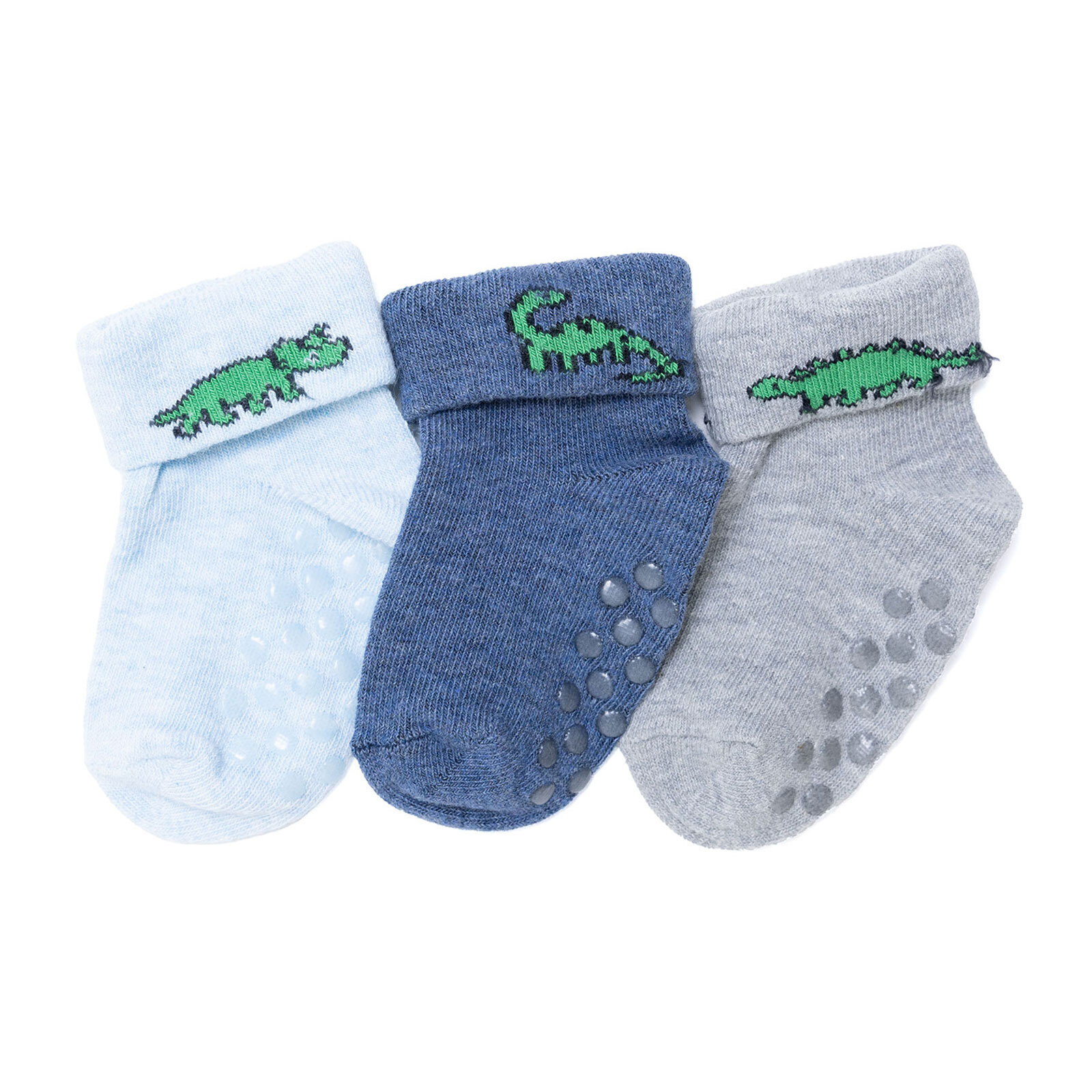 Erkek Bebek 3lü Kıvrık Çorap