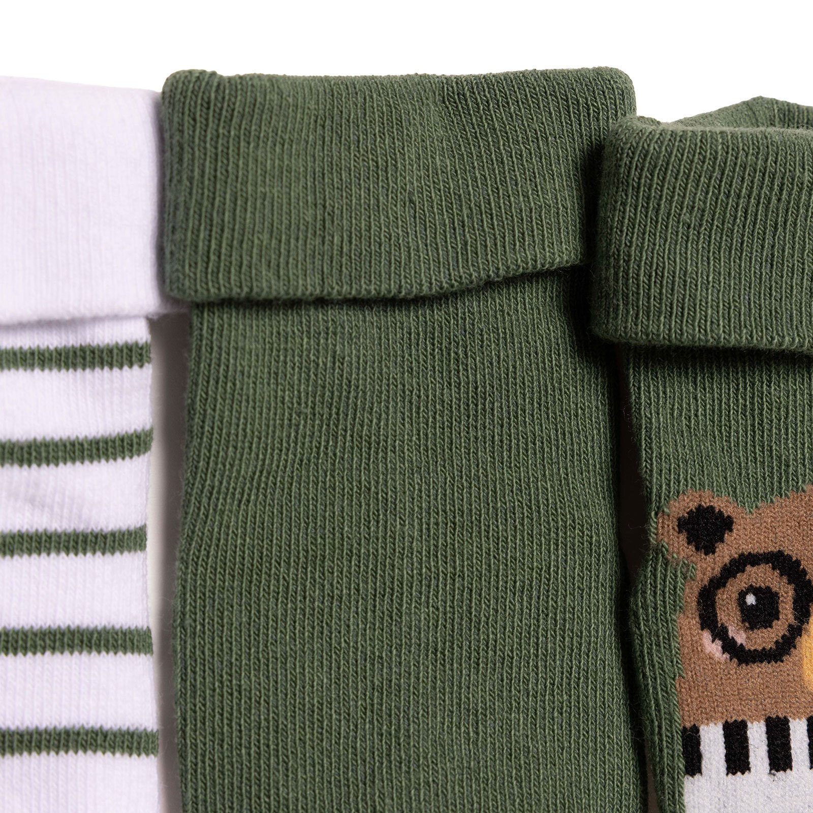 Erkek Bebek 3lü Kıvrık Çorap