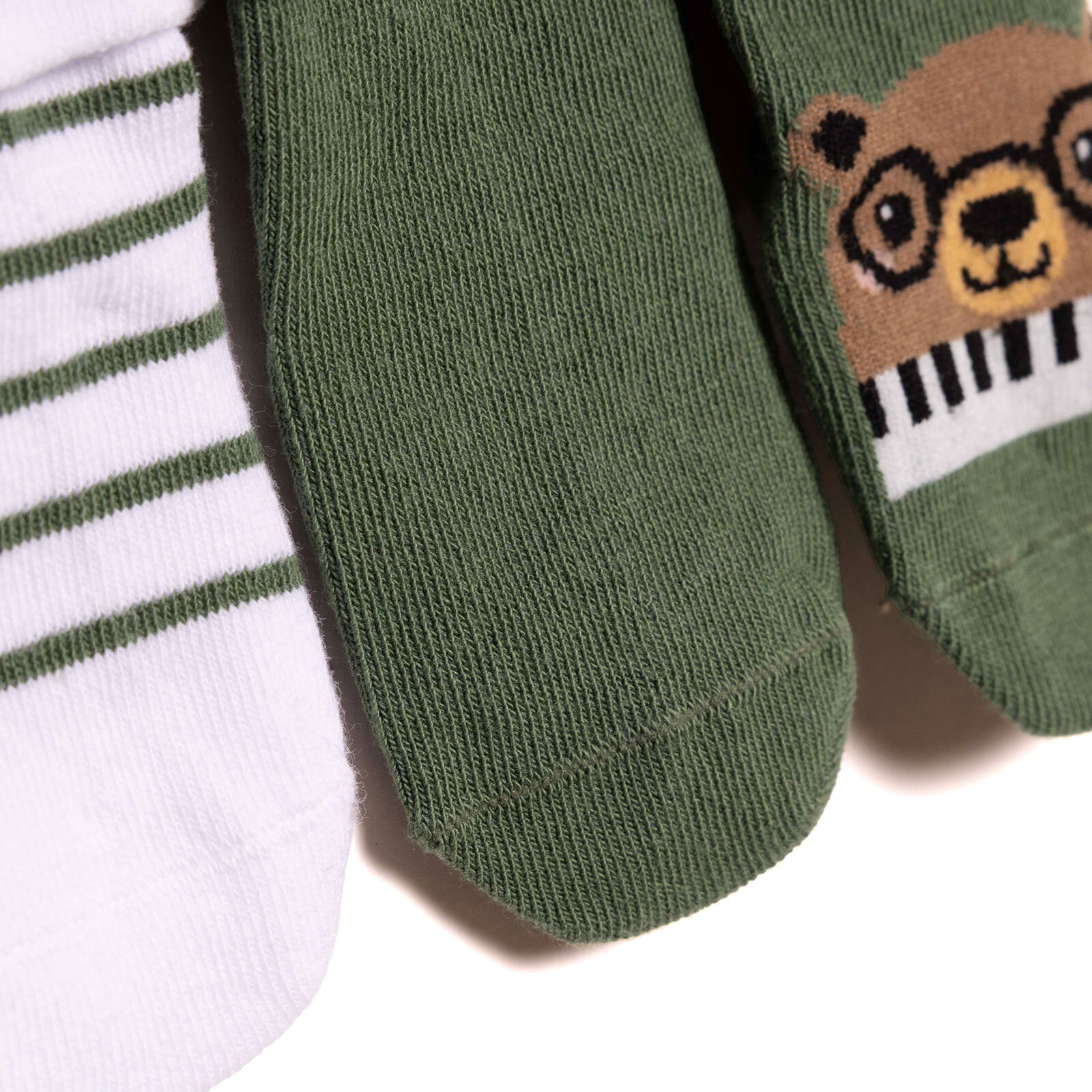 Erkek Bebek 3lü Kıvrık Çorap