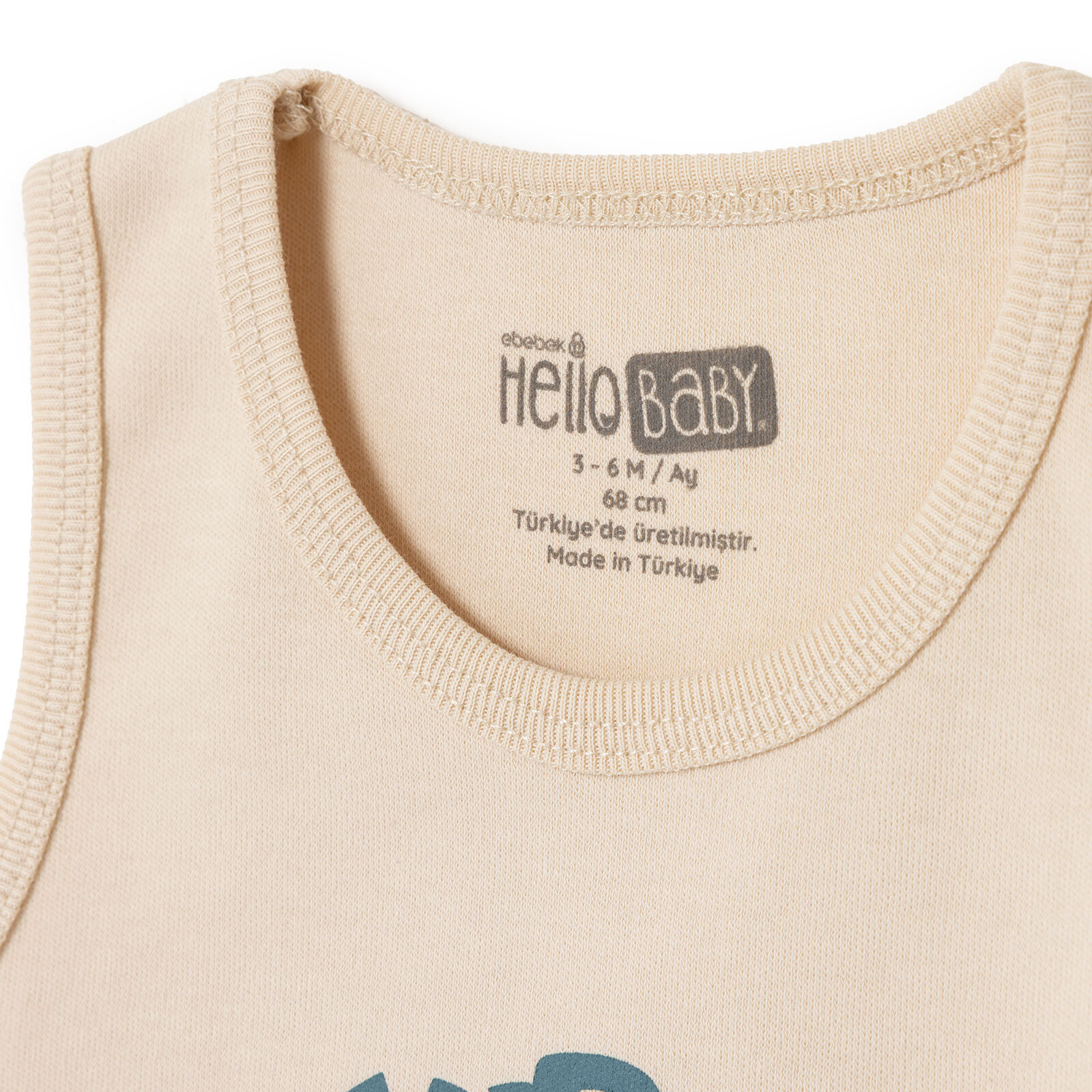 Erkek Bebek Atlet Body İnterlok Bisiklet Yaka Atlet Kol