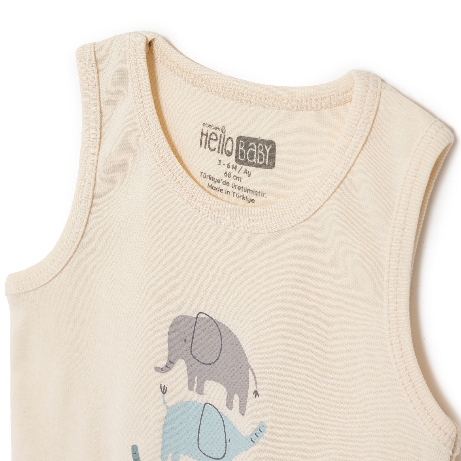 Erkek Bebek Atlet Body Ribana Bisiklet Yaka Kısa Kol