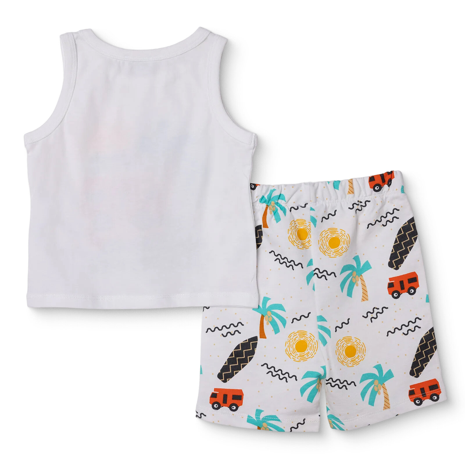 Erkek Bebek Atlet-Şort Bisiklet Yaka Atlet Kol Reçme Paça