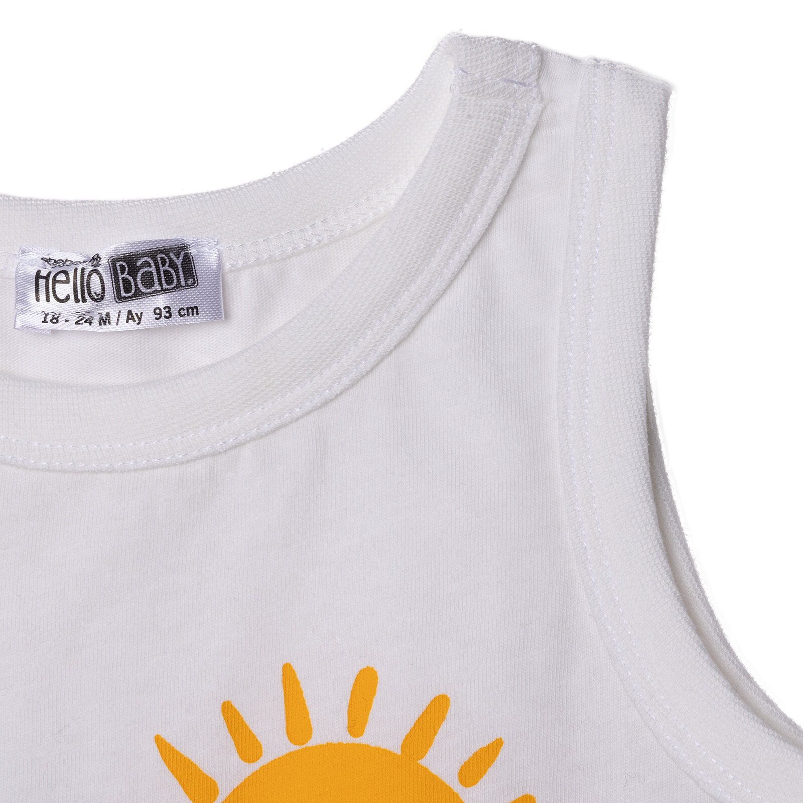 Erkek Bebek Atlet-Şort Bisiklet Yaka Atlet Kol Reçme Paça