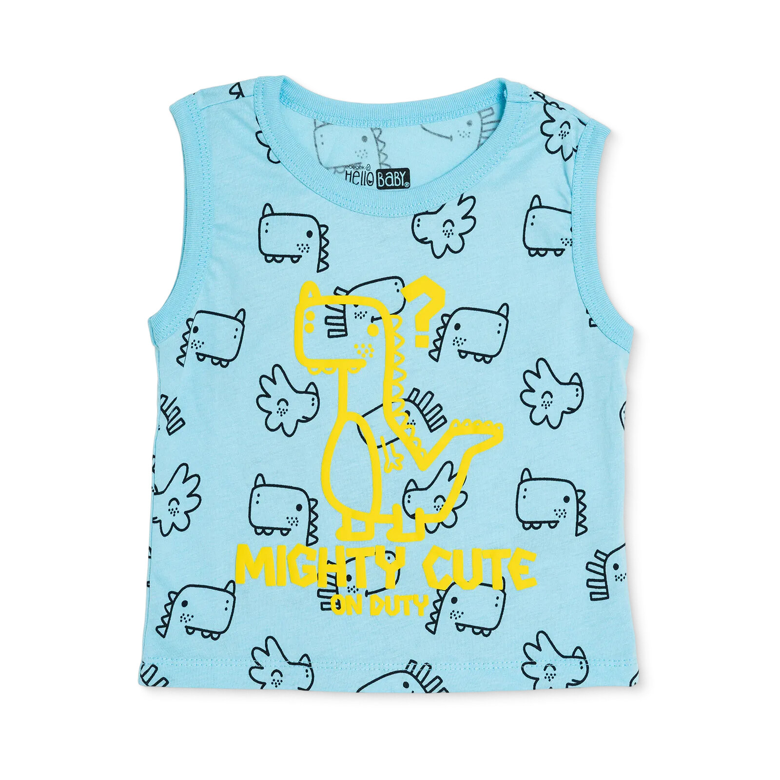 Erkek Bebek Atlet Tshirt Bisiklet Yaka Atlet Kol