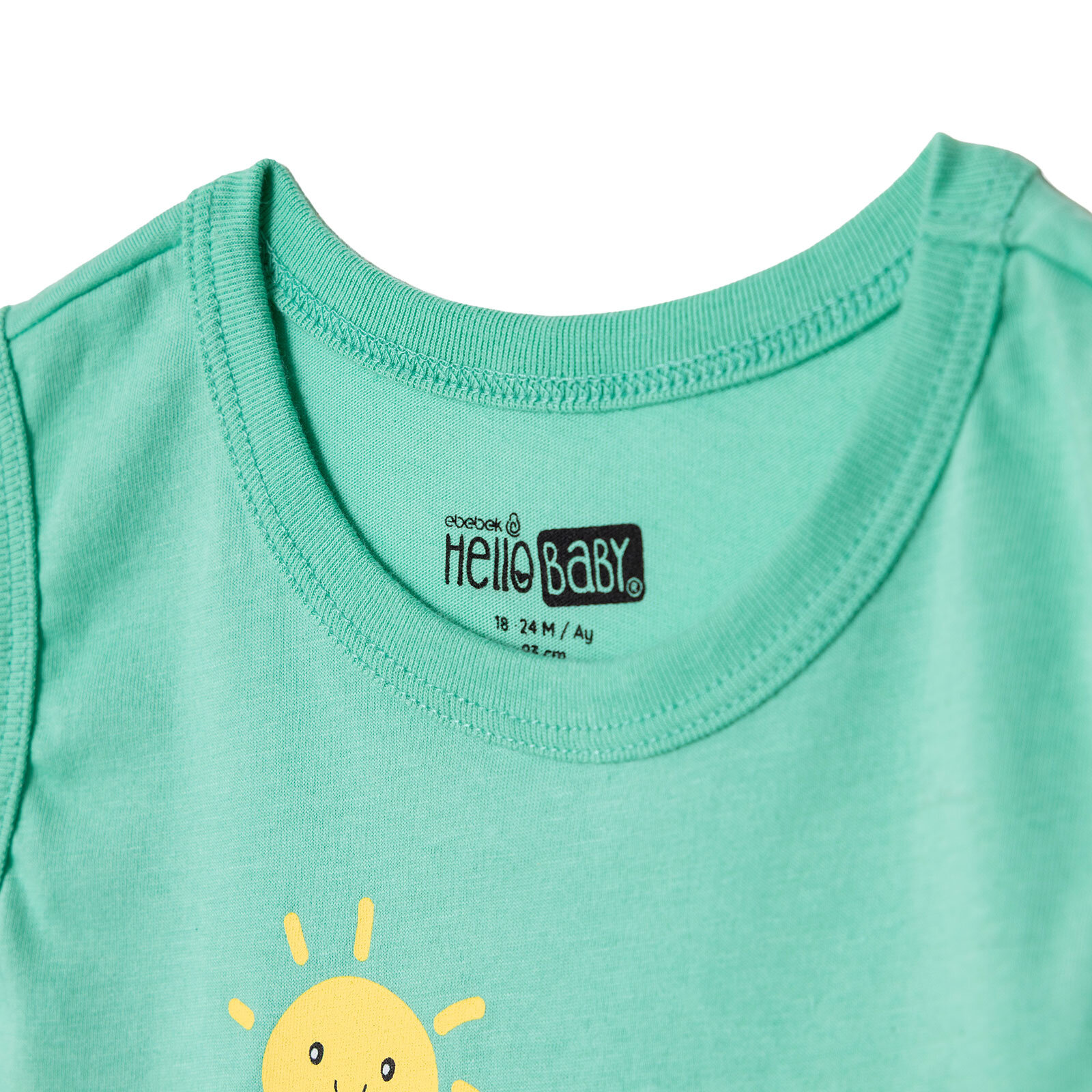 Erkek Bebek Atlet Tshirt Bisiklet Yaka Atlet Kol