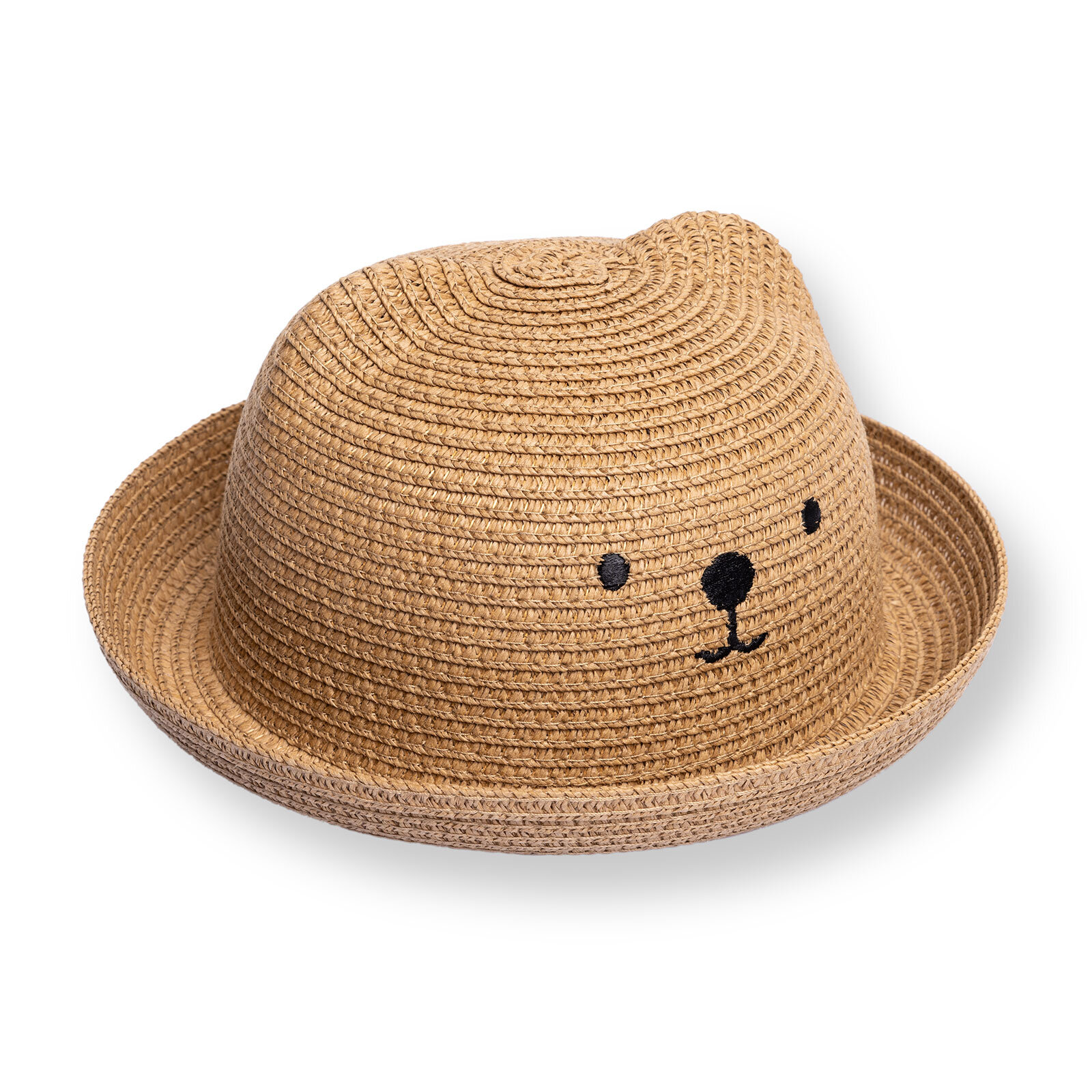 Erkek Bebek Ayıcık Hasır Şapka