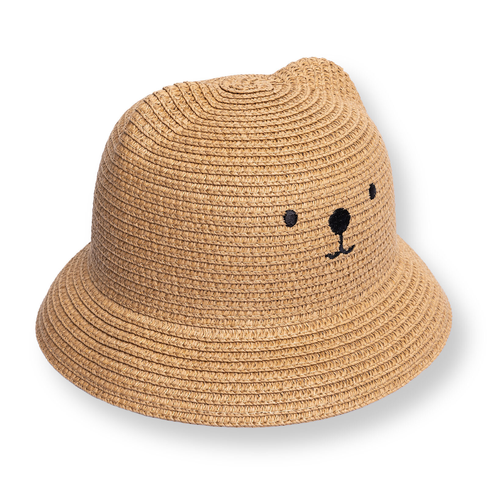 Erkek Bebek Ayıcık Hasır Şapka