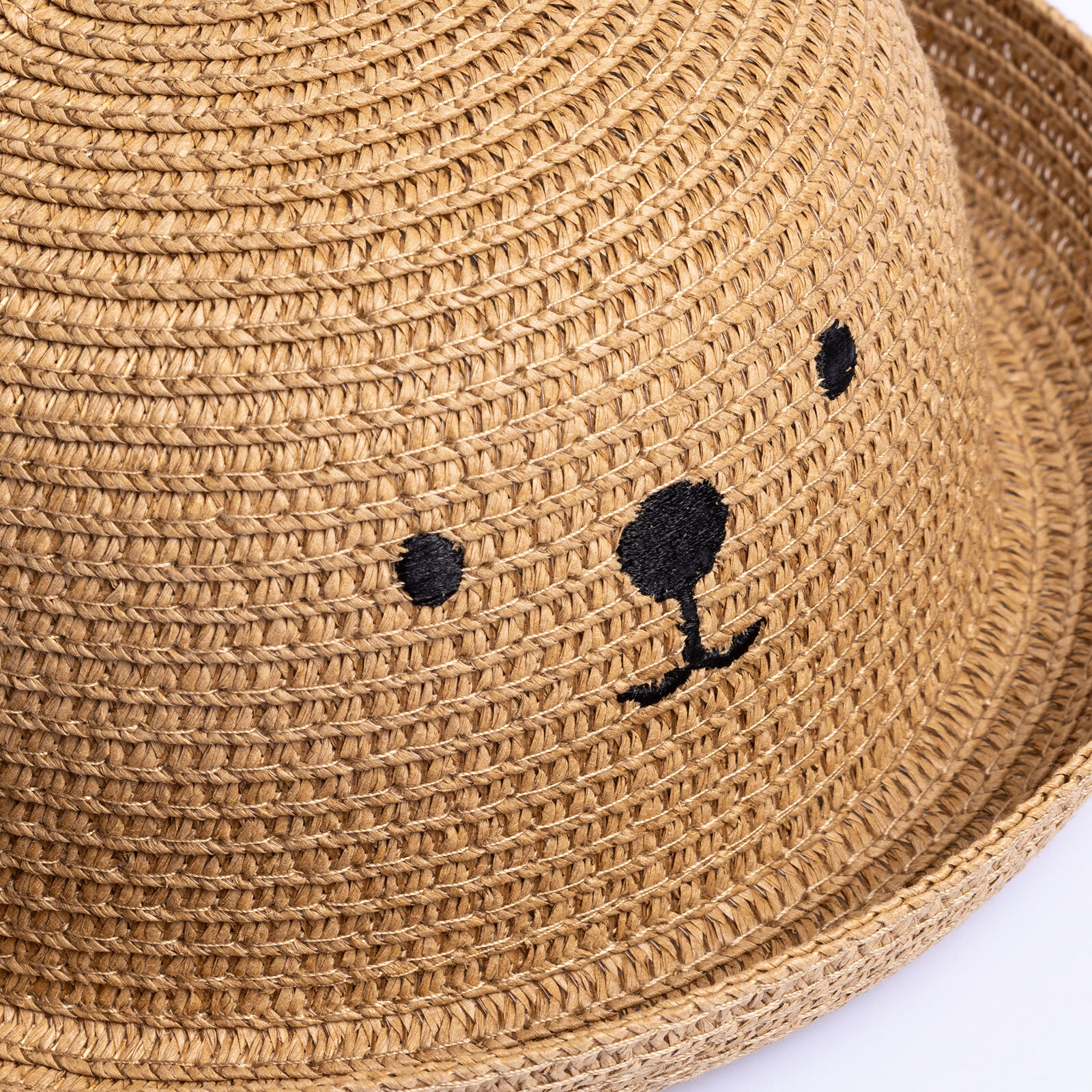 Erkek Bebek Ayıcık Hasır Şapka