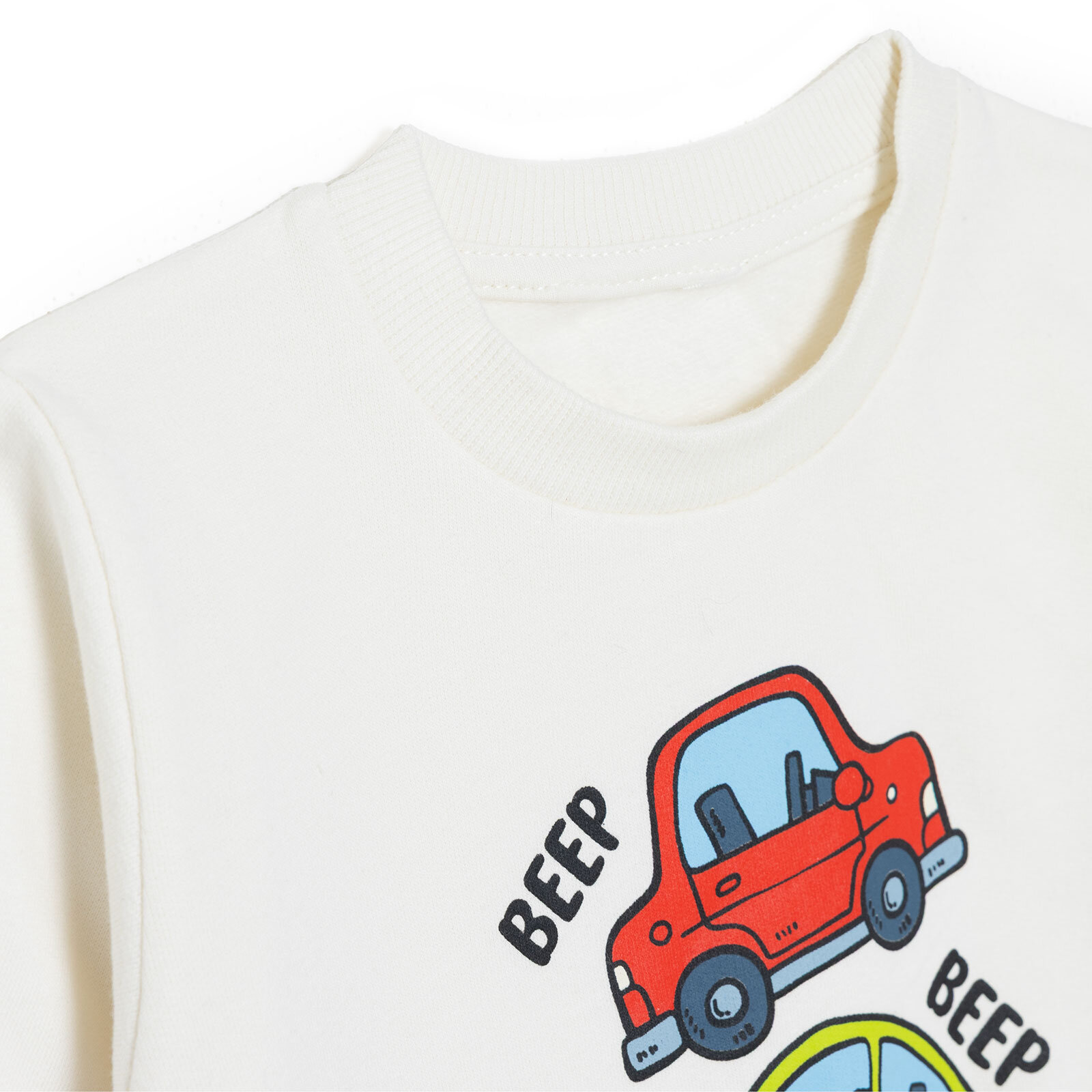 Erkek Bebek Basic Sweatshirt Şardonlu Bisiklet Yaka Uzun Kol