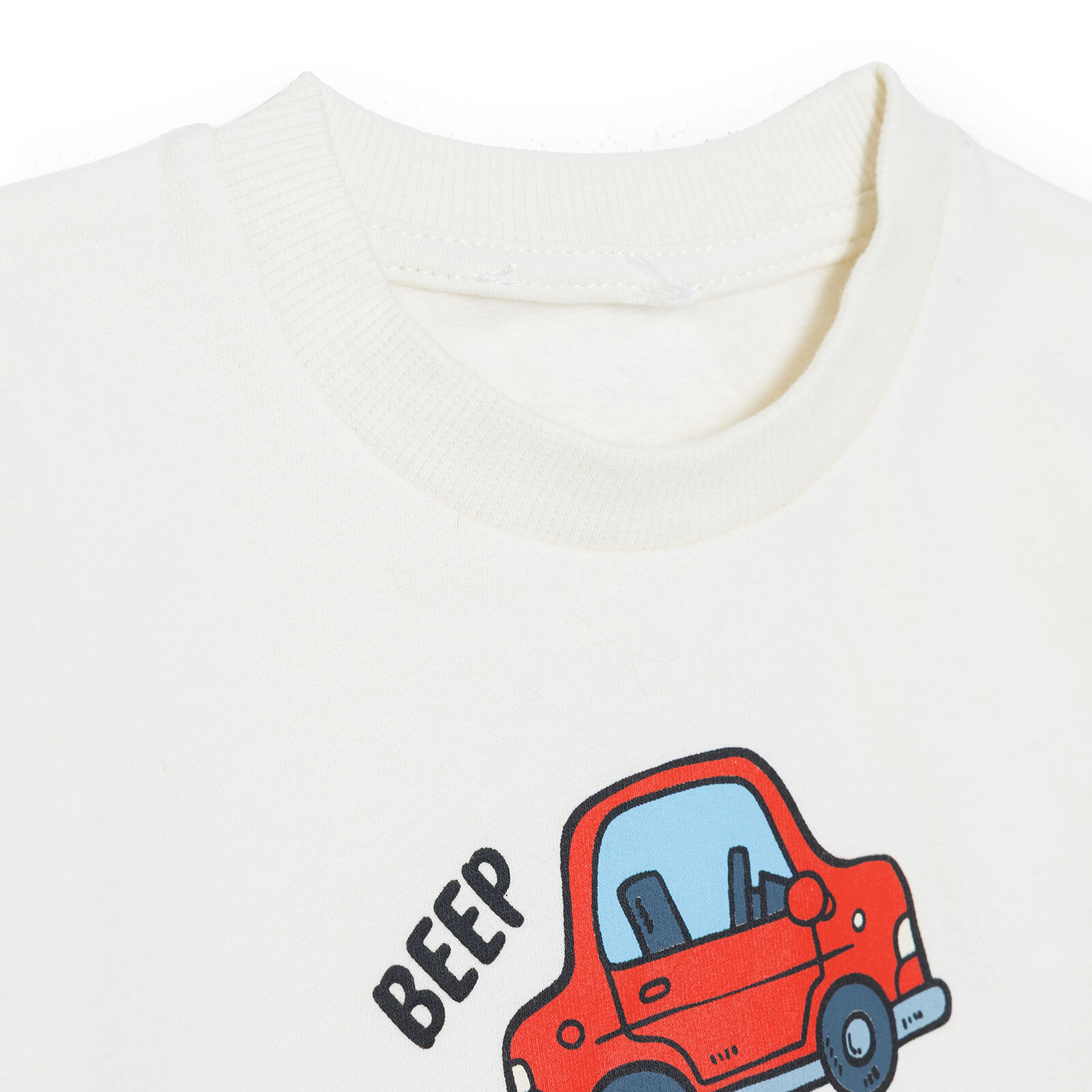 Erkek Bebek Basic Sweatshirt Şardonlu Bisiklet Yaka Uzun Kol