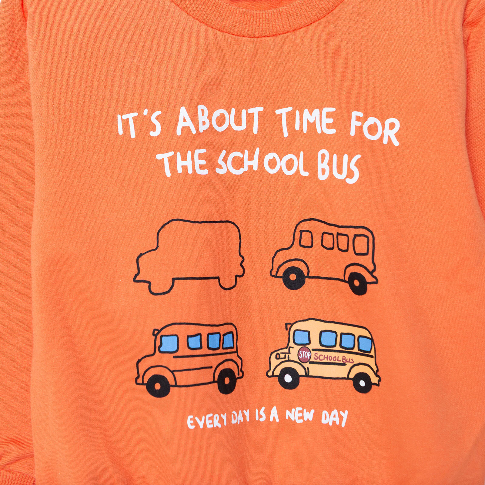 Erkek Bebek Basic Sweatshirt Şardonlu Bisiklet Yaka Uzun Kol