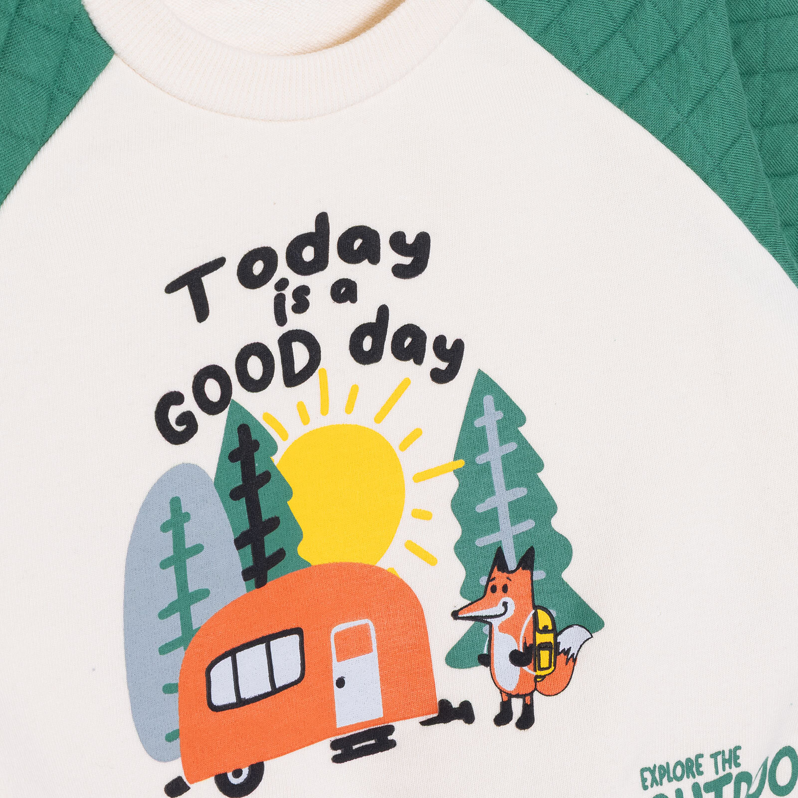 Erkek Bebek Camp Life Eşofman Takımı Bisiklet Yaka Uzun Kol Ribana Paça