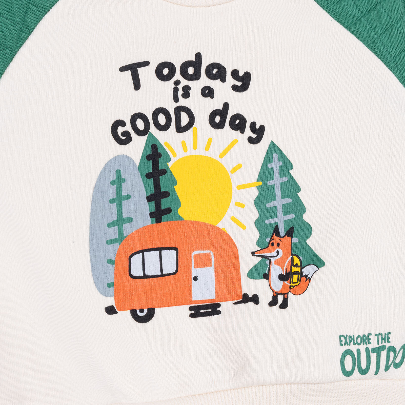 Erkek Bebek Camp Life Eşofman Takımı Bisiklet Yaka Uzun Kol Ribana Paça