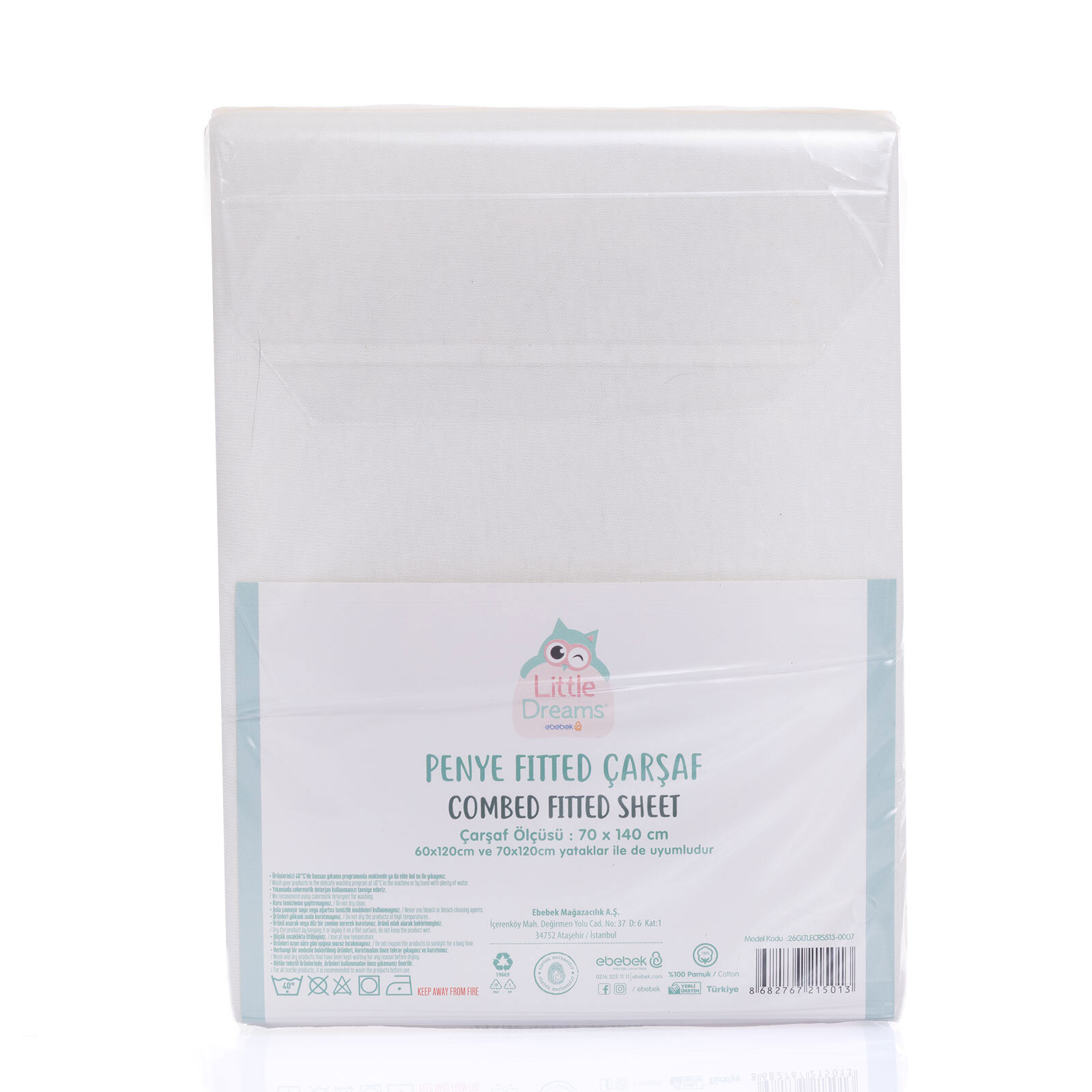 Erkek Bebek Çarşaf Poplin 70X140 CM