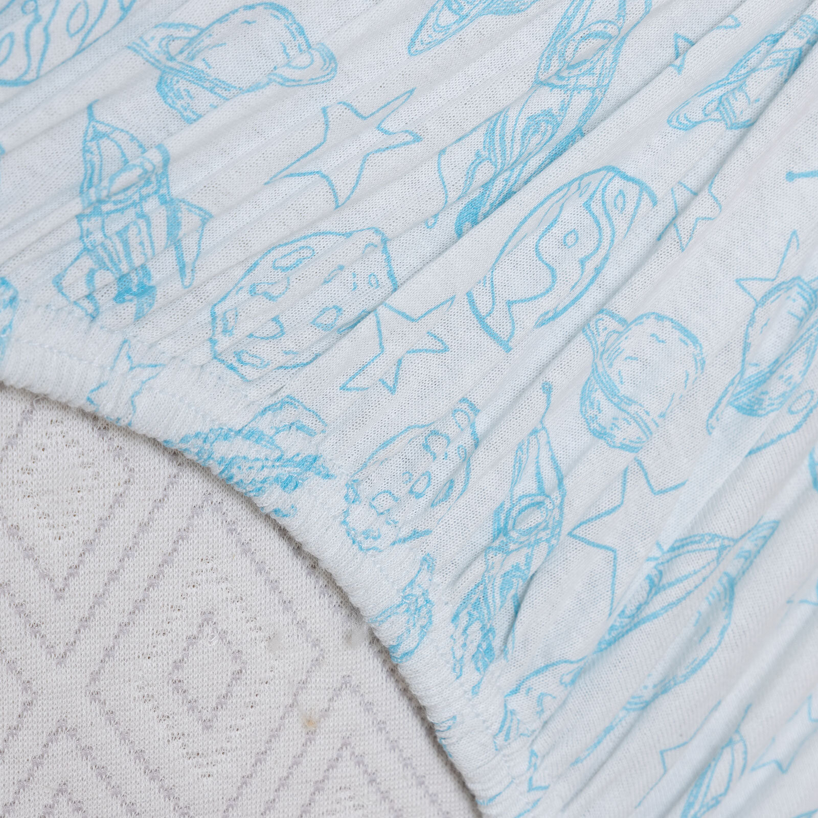 Erkek Bebek Çarşaf Poplin Lastikli 70x140 cm