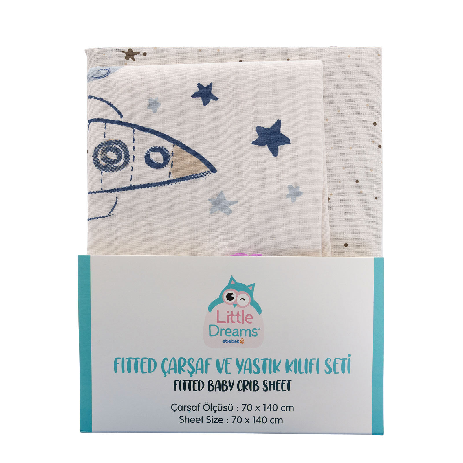 Erkek Bebek Çarşaf Set Poplin 70 x 140cm