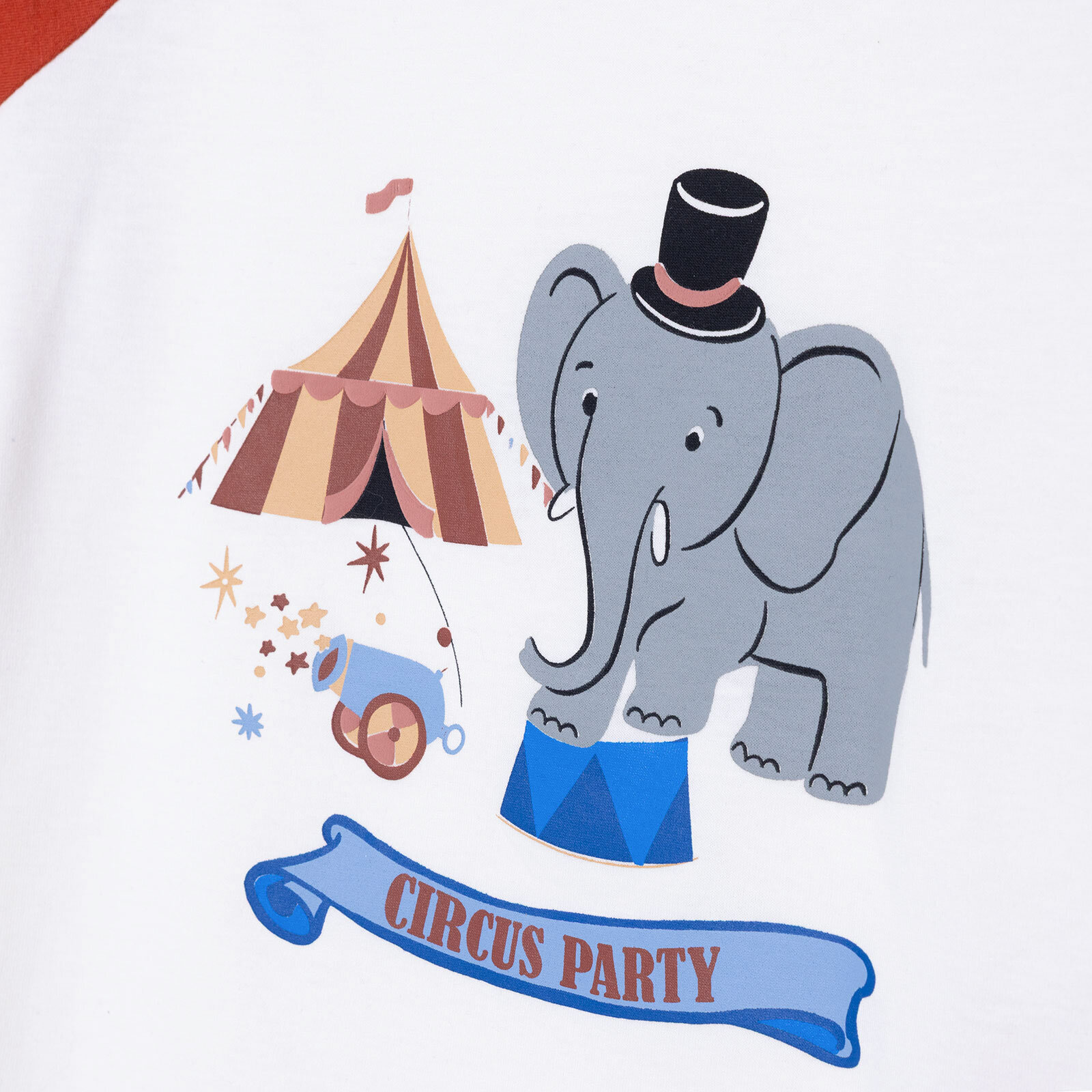 Erkek Bebek Circus Uzun Kol Tshirt Bisiklet Yaka Uzun Kol