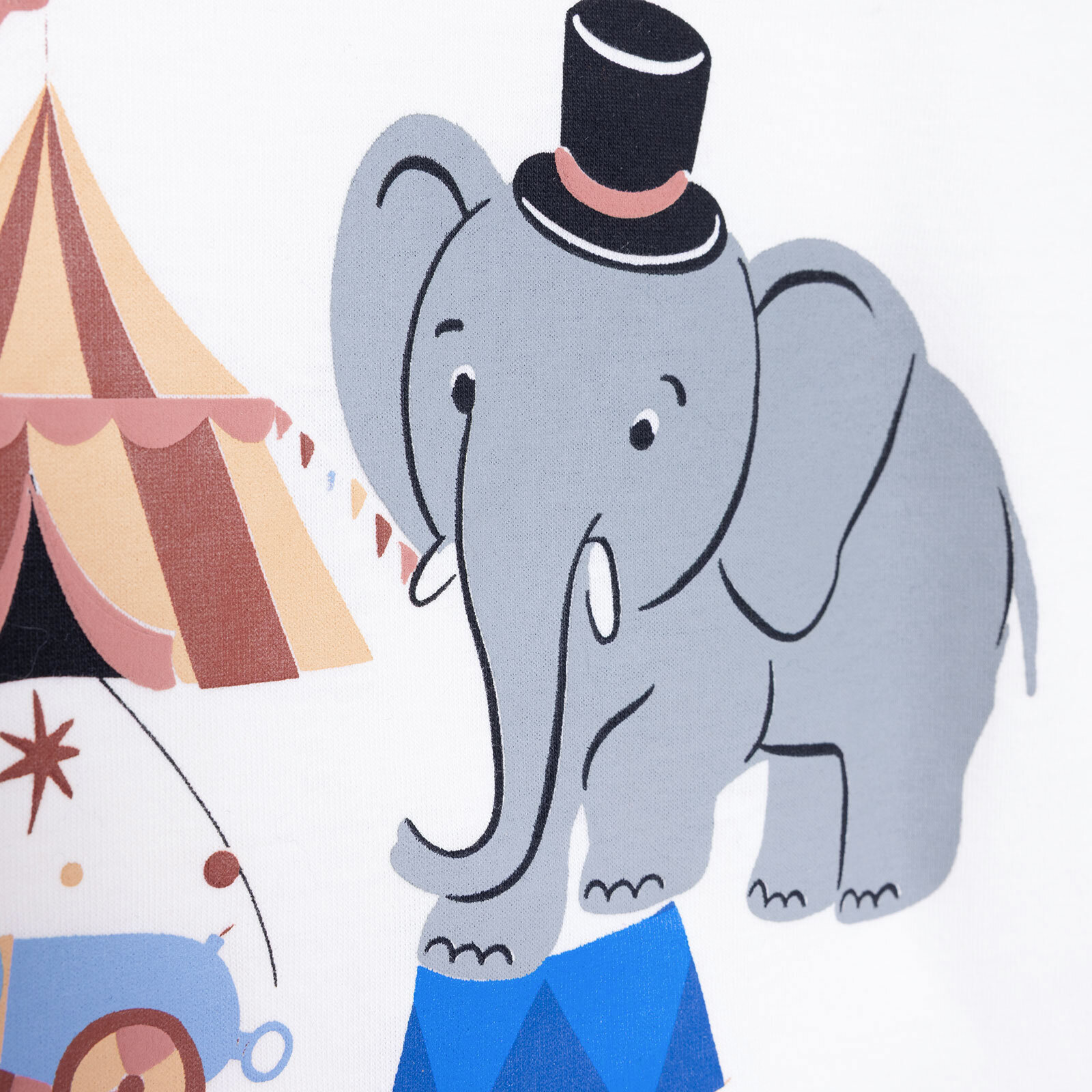 Erkek Bebek Circus Uzun Kol Tshirt Bisiklet Yaka Uzun Kol