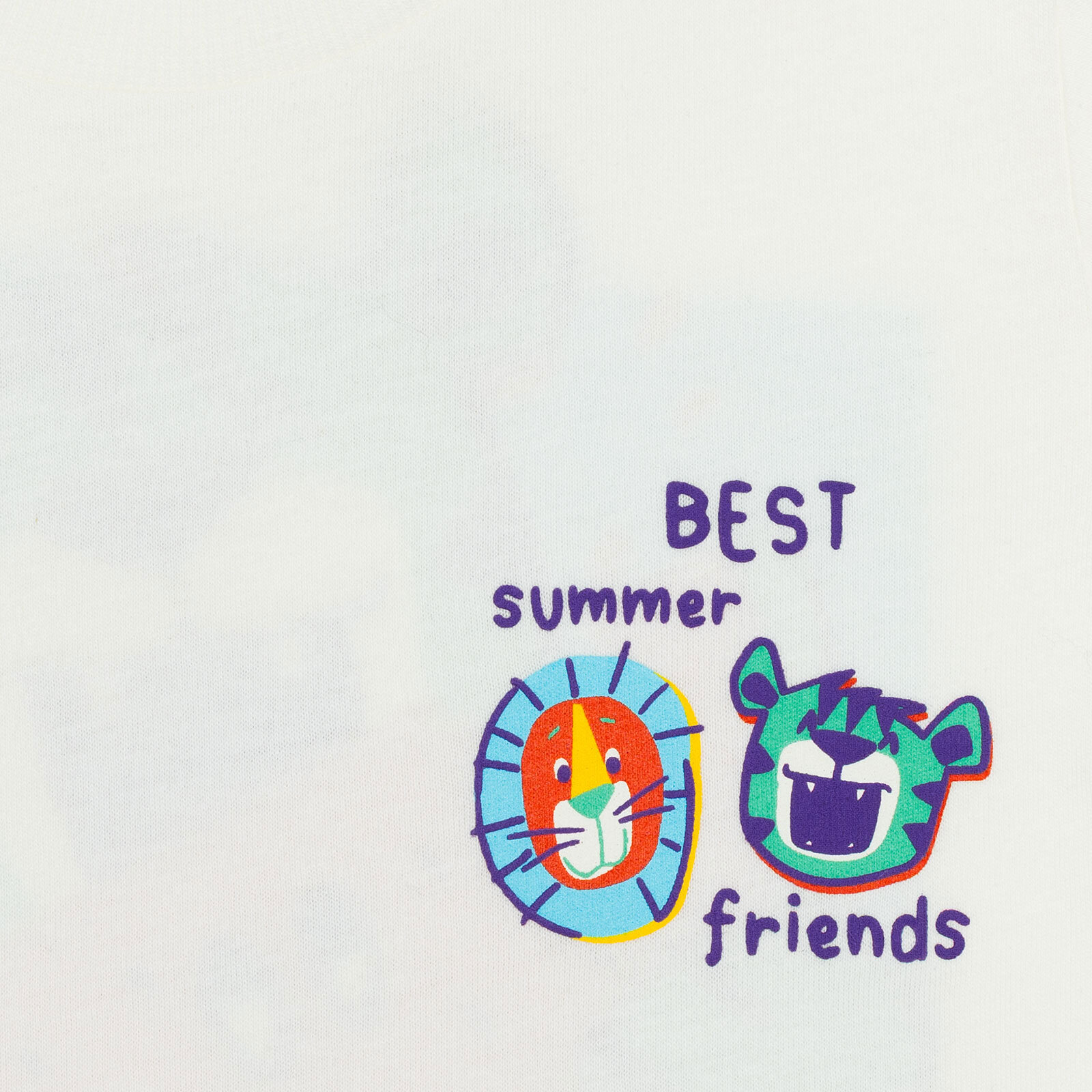 Erkek Bebek Colorful Summer Tshirt Bisiklet Yaka Kısa Kol