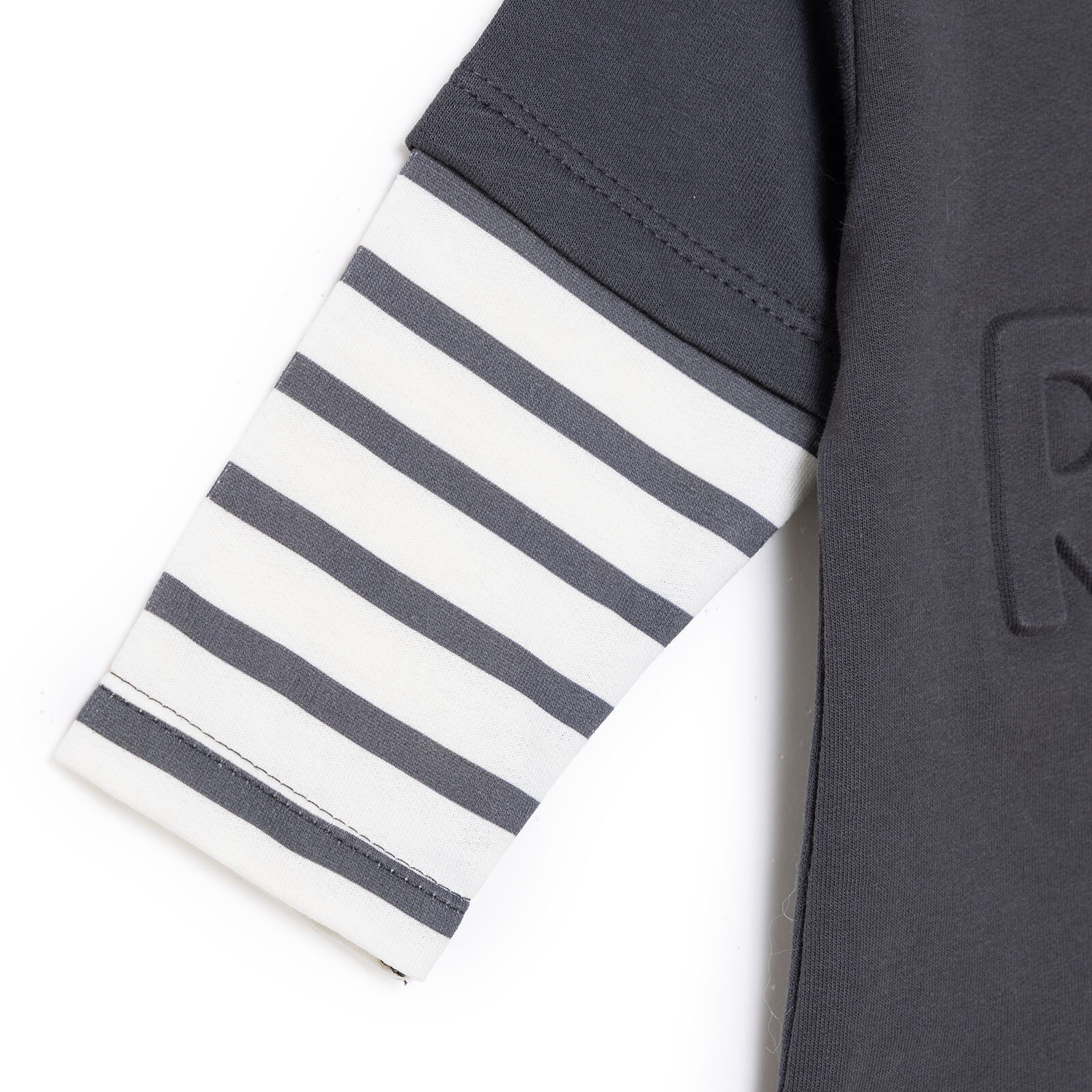 Erkek Bebek Cool Boy Uzun Kol Tshirt İki İplik Bisiklet Yaka Uzun Kol