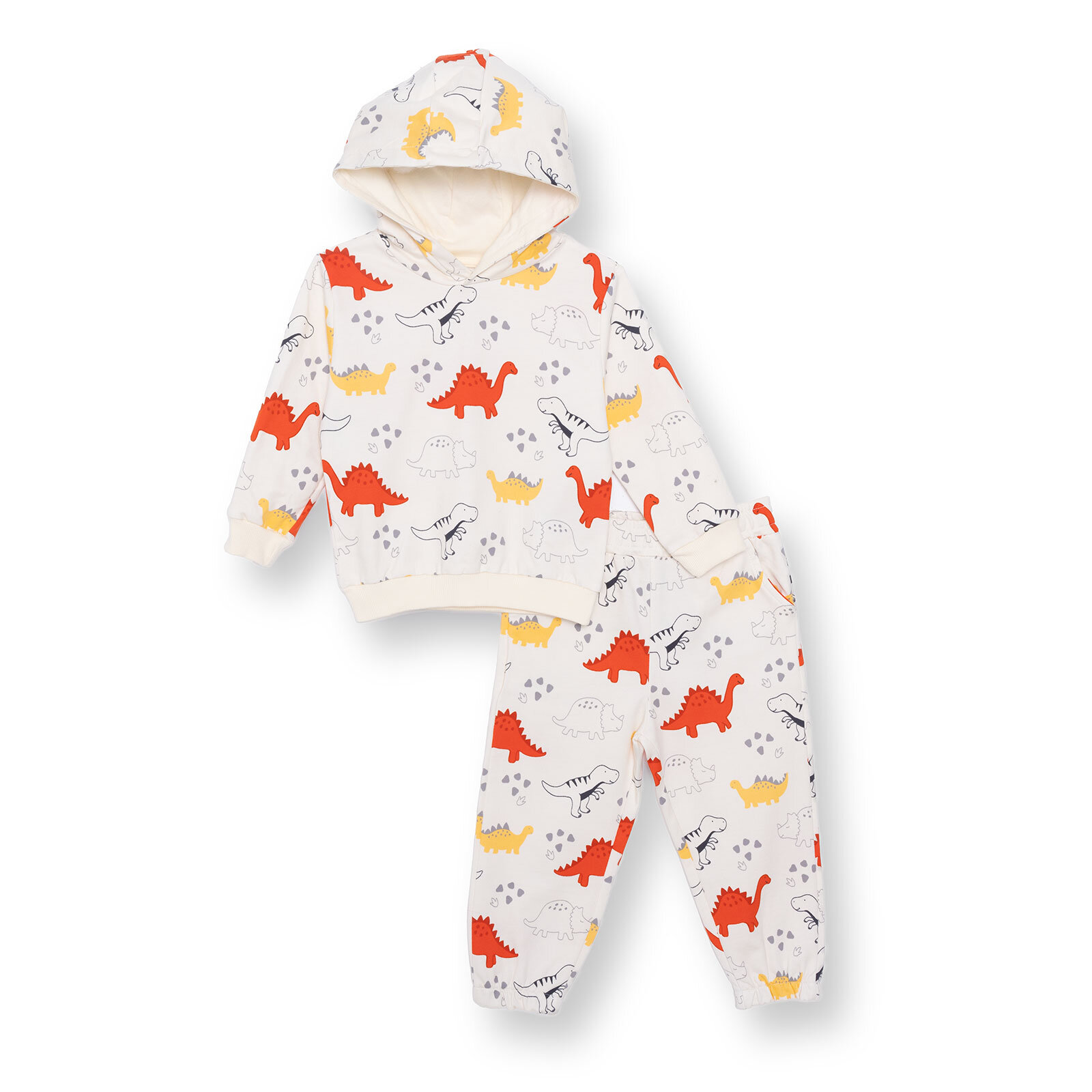 Erkek Bebek Cool Dino Eşofman Takımı Uzun Kol Lastikli Paça