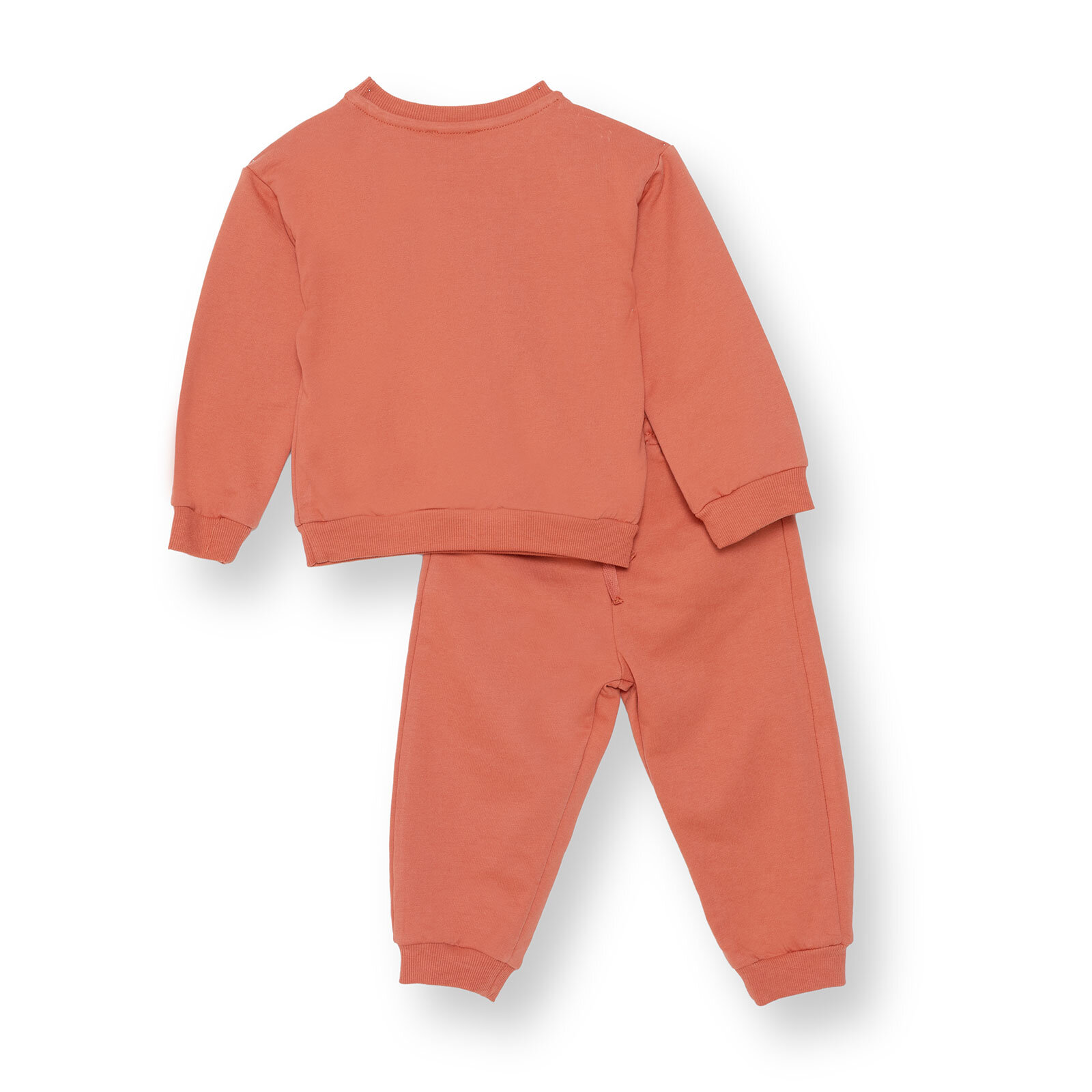 Erkek Bebek Eşofman Takımı Bisiklet Yaka Uzun Kol Ribanalı Paça