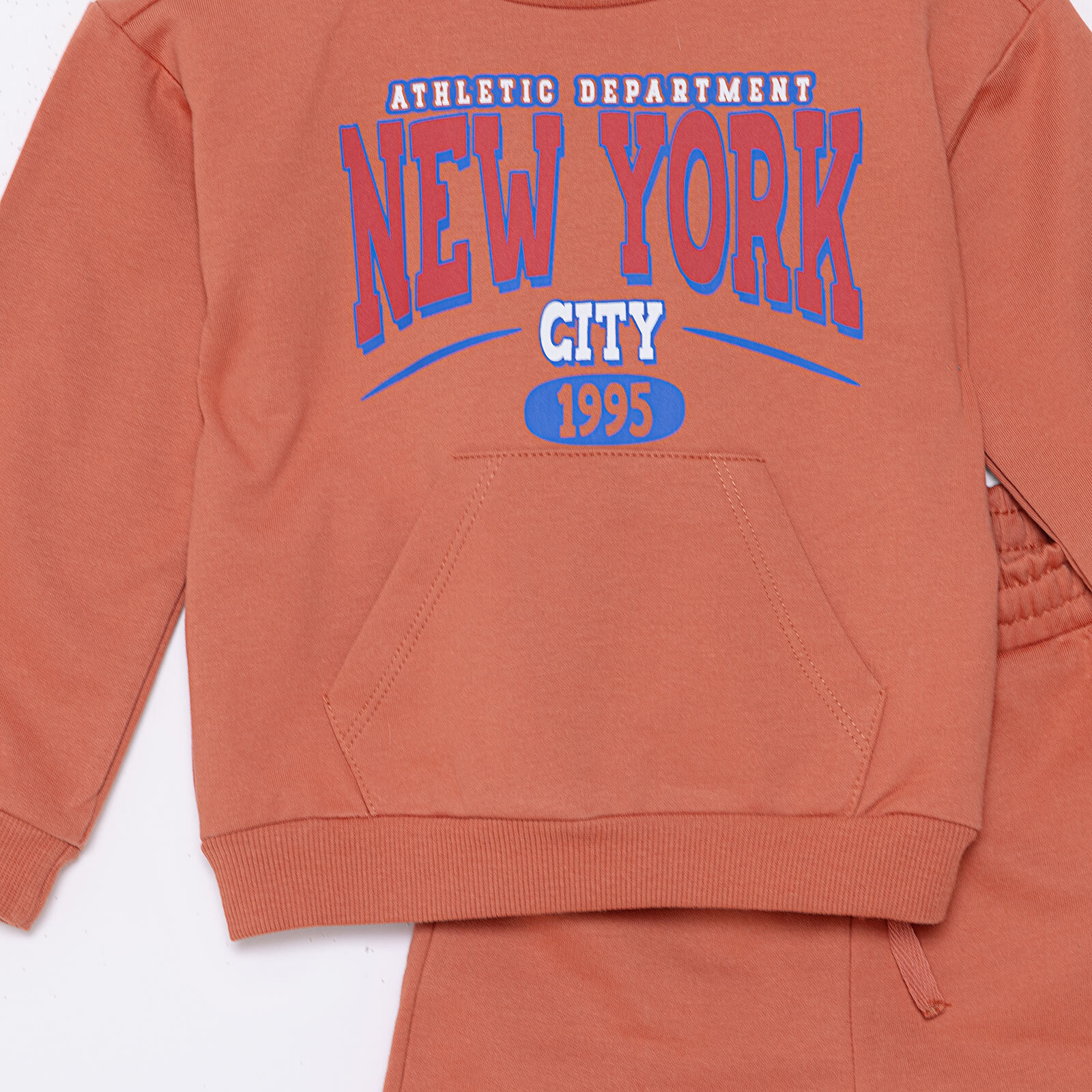 Erkek Bebek Eşofman Takımı Bisiklet Yaka Uzun Kol Ribanalı Paça