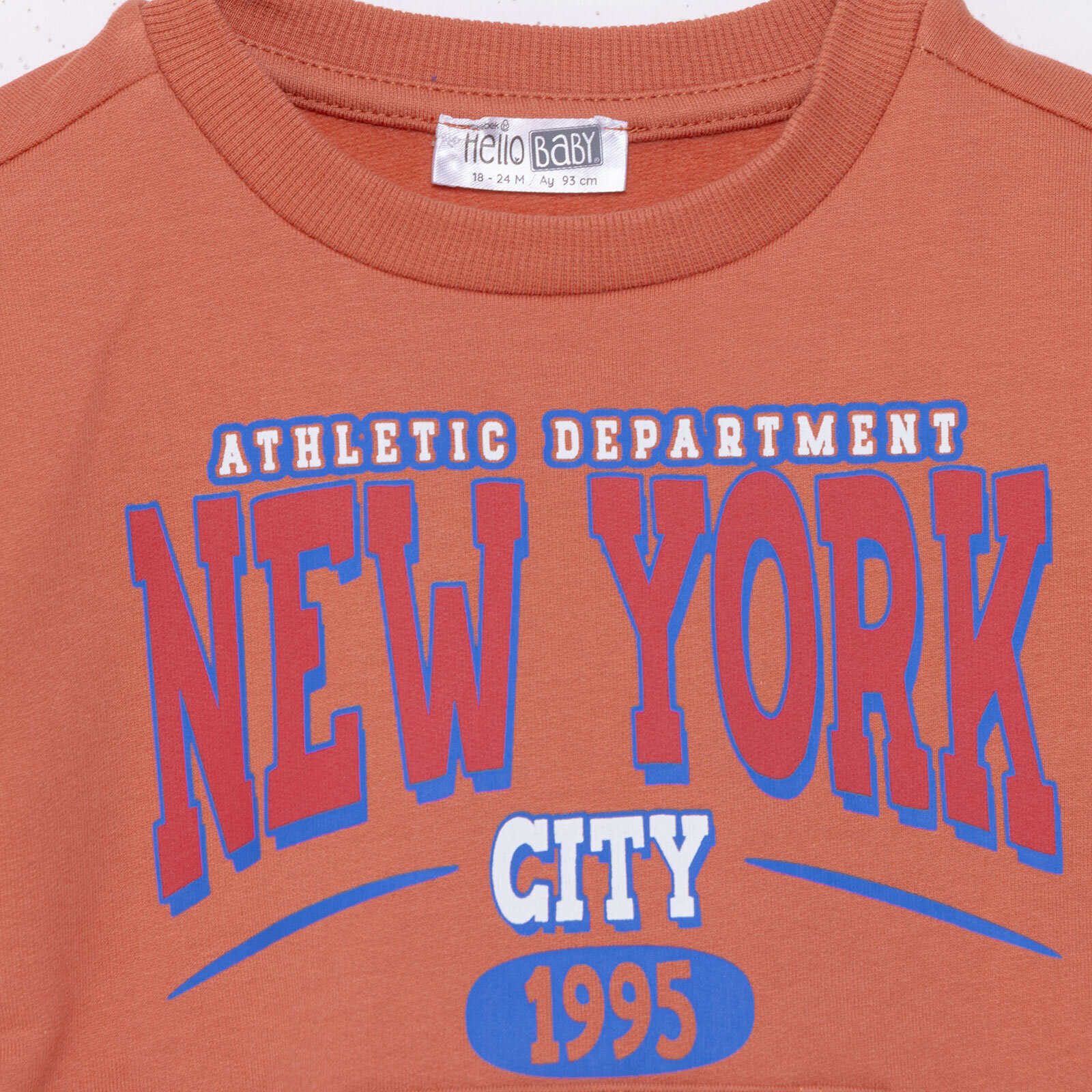 Erkek Bebek Eşofman Takımı Bisiklet Yaka Uzun Kol Ribanalı Paça