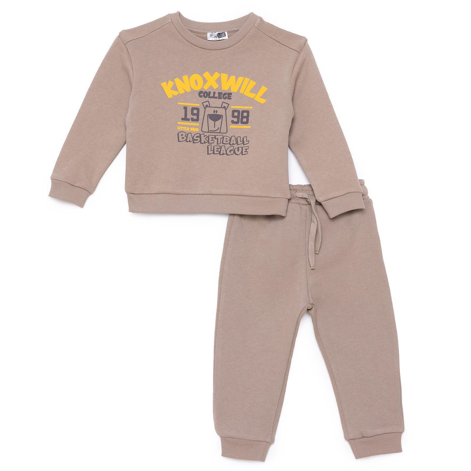 Erkek Bebek Eşofman Takımı Bisiklet Yaka Uzun Kol Ribanalı Paça Erkek Bebek Eşofman Takımı Bisiklet Yaka Uzun Kol Ribanalı Paça