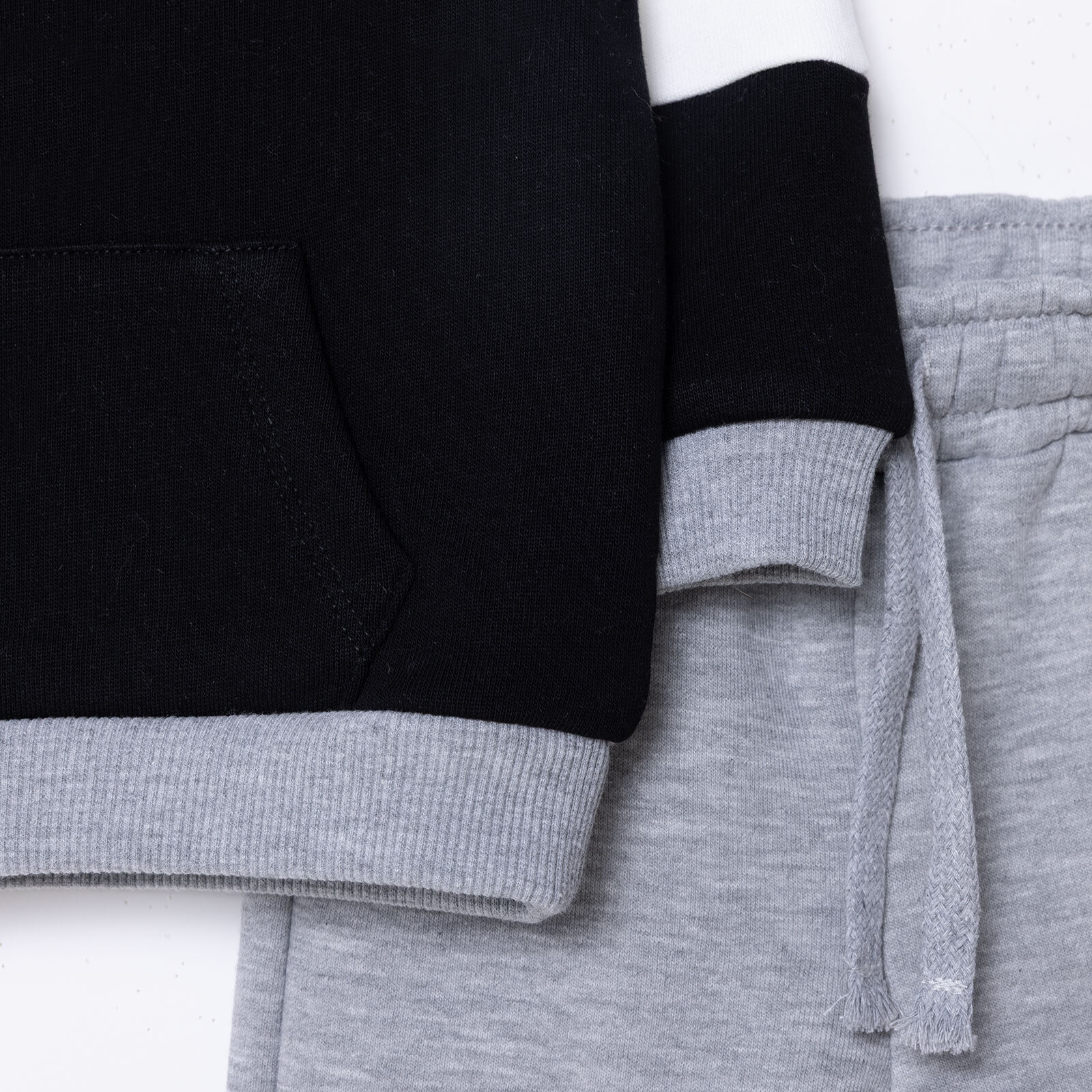 Erkek Bebek Eşofman Takımı Fermuarlı Bisiklet Yaka Uzun Kol Ribanalı Paça