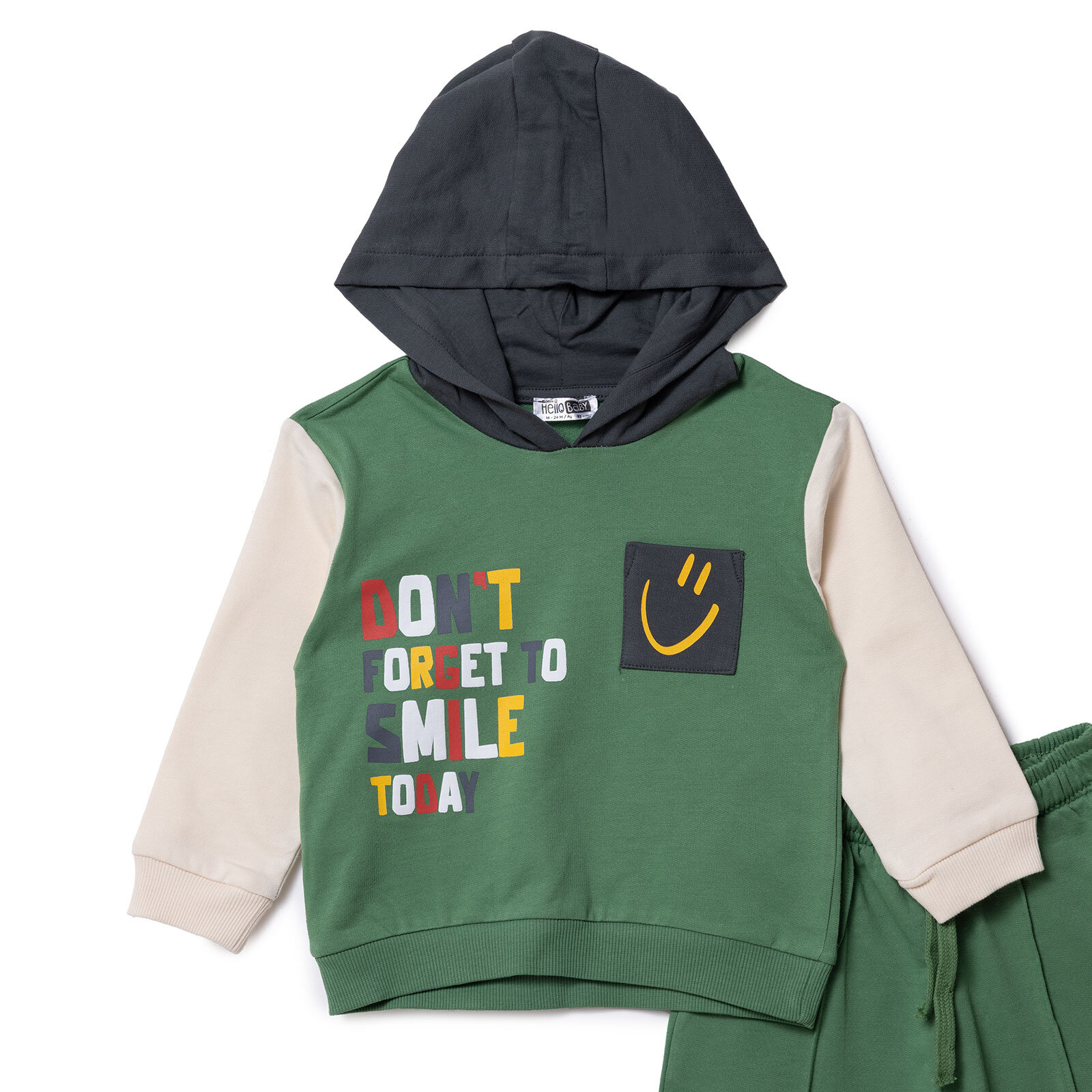 Erkek Bebek Eşofman Takımı Motto Boy Bisiklet Yaka Uzun Kol