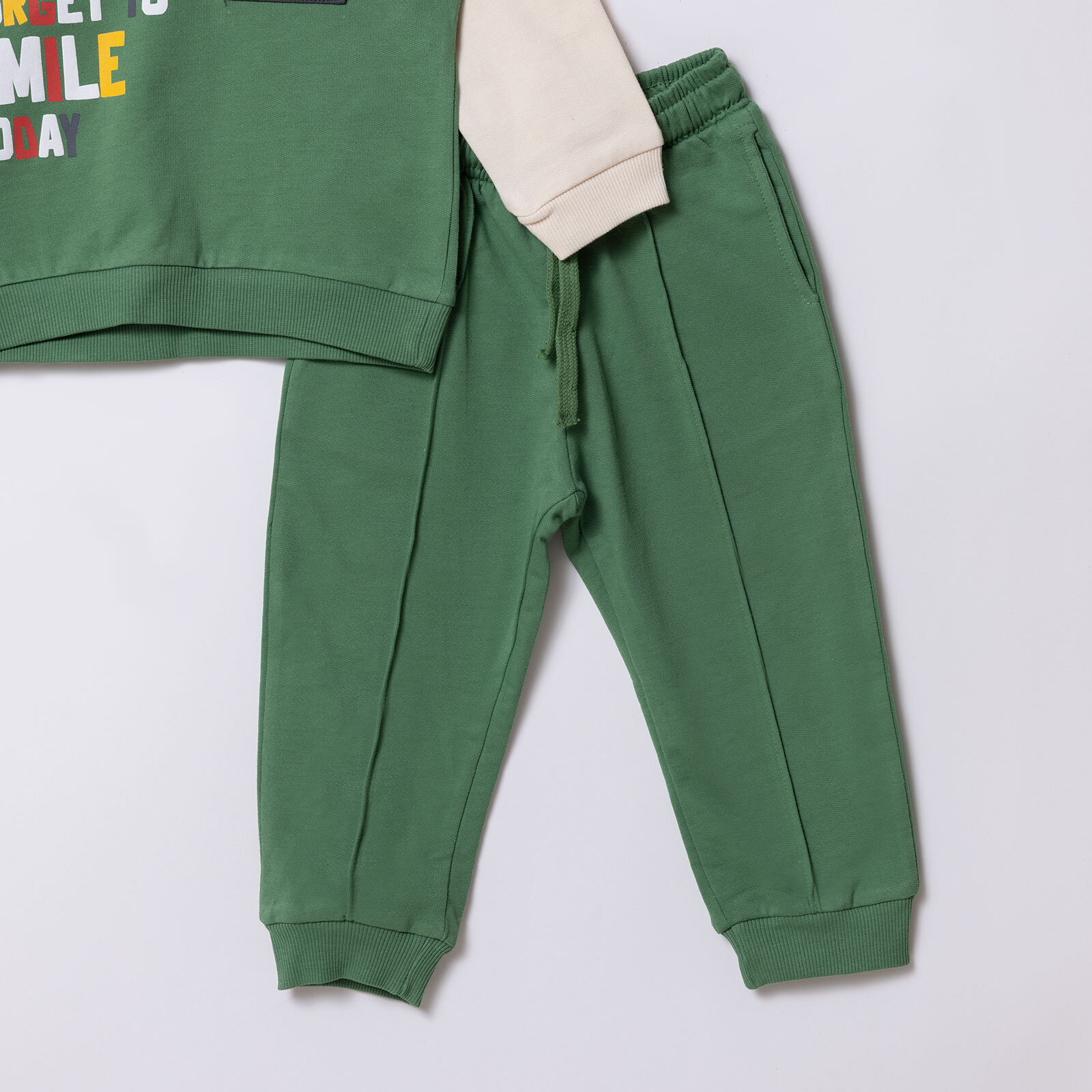 Erkek Bebek Eşofman Takımı Motto Boy Bisiklet Yaka Uzun Kol