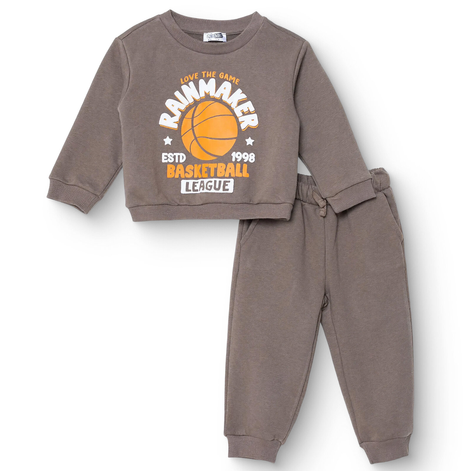 Erkek Bebek Eşofman Takımı Üç İplik Bisiklet Yaka Uzun Kol Ribanalı Paça Erkek Bebek Eşofman Takımı Üç İplik Bisiklet Yaka Uzun Kol Ribanalı Paça