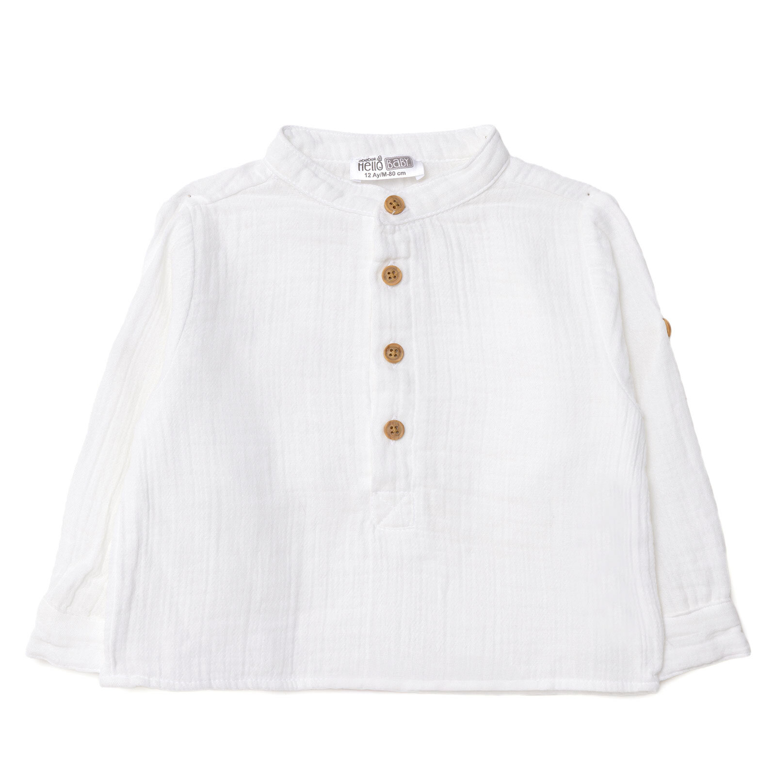 Erkek Bebek Gömlek Hakim Yaka Uzun Kol Erkek Bebek Gömlek Hakim Yaka Uzun Kol