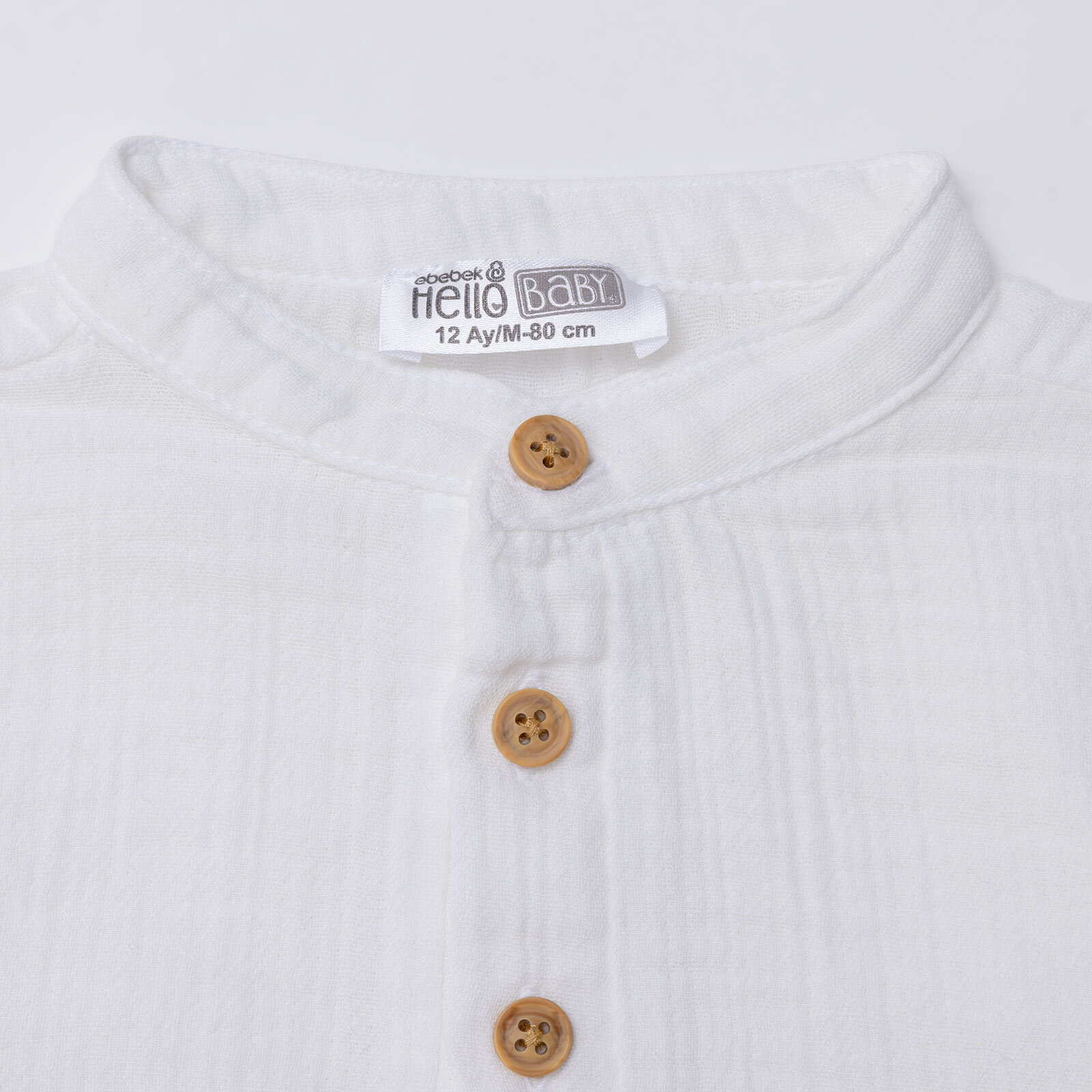 Erkek Bebek Gömlek Hakim Yaka Uzun Kol Erkek Bebek Gömlek Hakim Yaka Uzun Kol