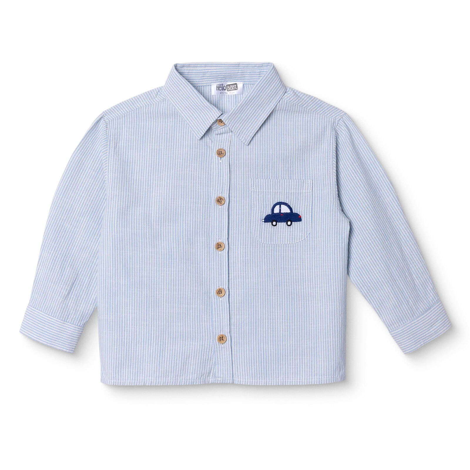 Erkek Bebek Gömlek Poplin Gömlek Yaka Uzun Kol Erkek Bebek Gömlek Poplin Gömlek Yaka Uzun Kol