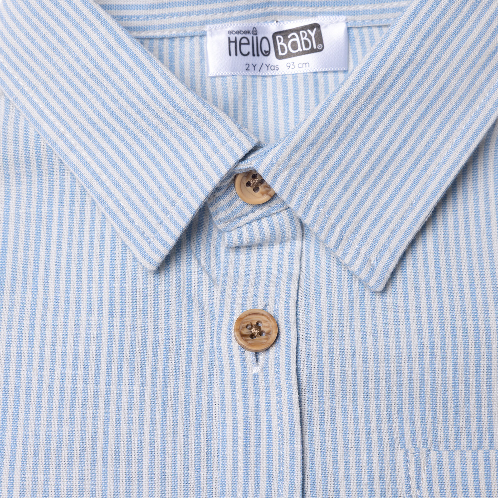 Erkek Bebek Gömlek Poplin Gömlek Yaka Uzun Kol Erkek Bebek Gömlek Poplin Gömlek Yaka Uzun Kol